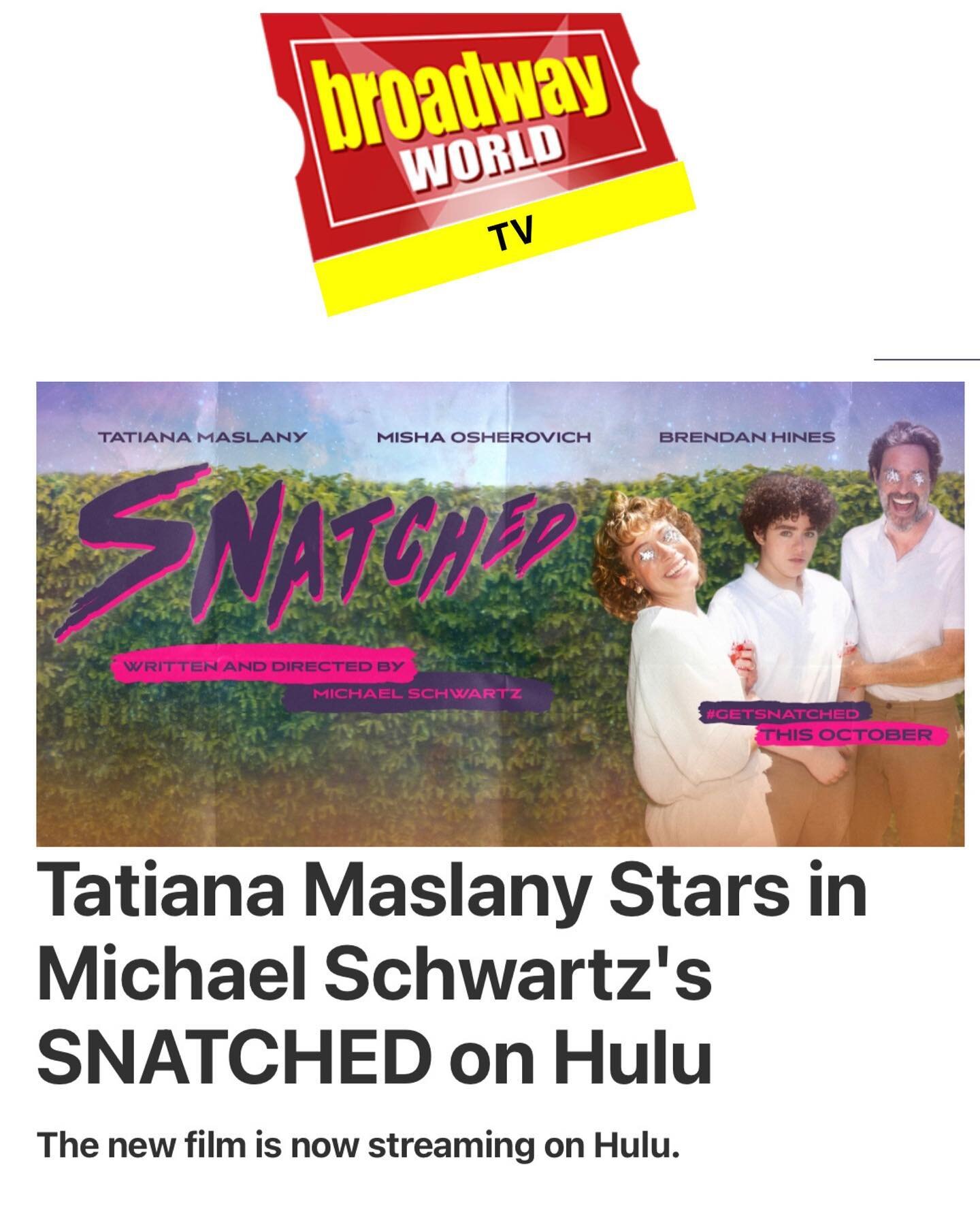 Suffice to say, we indeed feel Snatched. 💁🏻&zwj;♂️ On behalf of our cast and crew, thanks to everyone who has watched and lifted our queer little nightmare these past six weeks. 💜🙏🏼👽

#GetSnatched @hulu @20thdigital