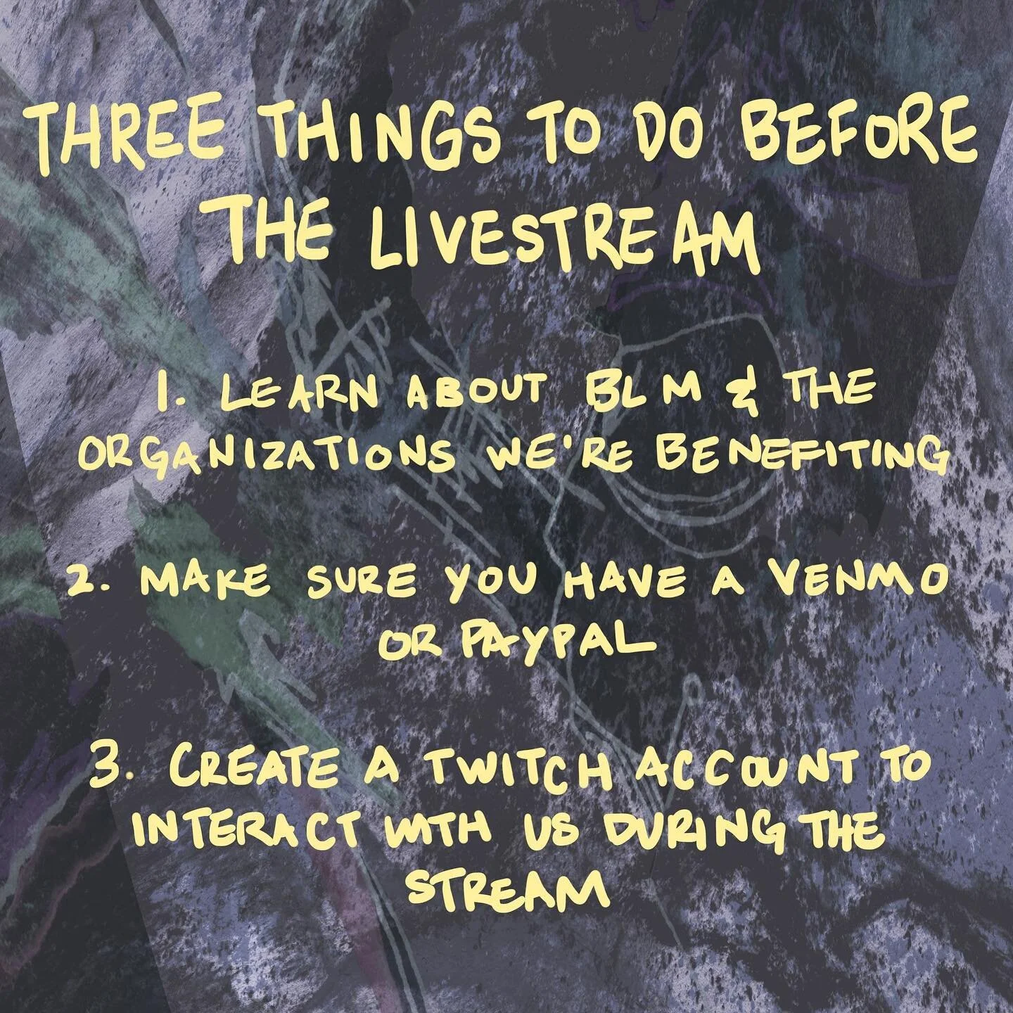 ⁣BLM LIVESTREAM FUNDRAISER TONIGHT, 5:00 PM PST.⠀
⠀
Here are three things to do before you watch tonight. GEEEET REAAADYYY⠀
⠀⠀
For the best quality, make sure to watch the stream at twitch.tv/StevesMind. ⠀
⠀
Venmo: @TedTime⠀
⠀
PayPal Link: paypal.me/