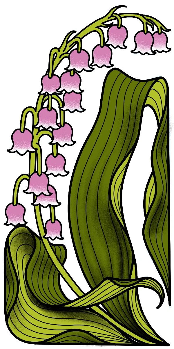 Art nouveau Lily of the Valley
