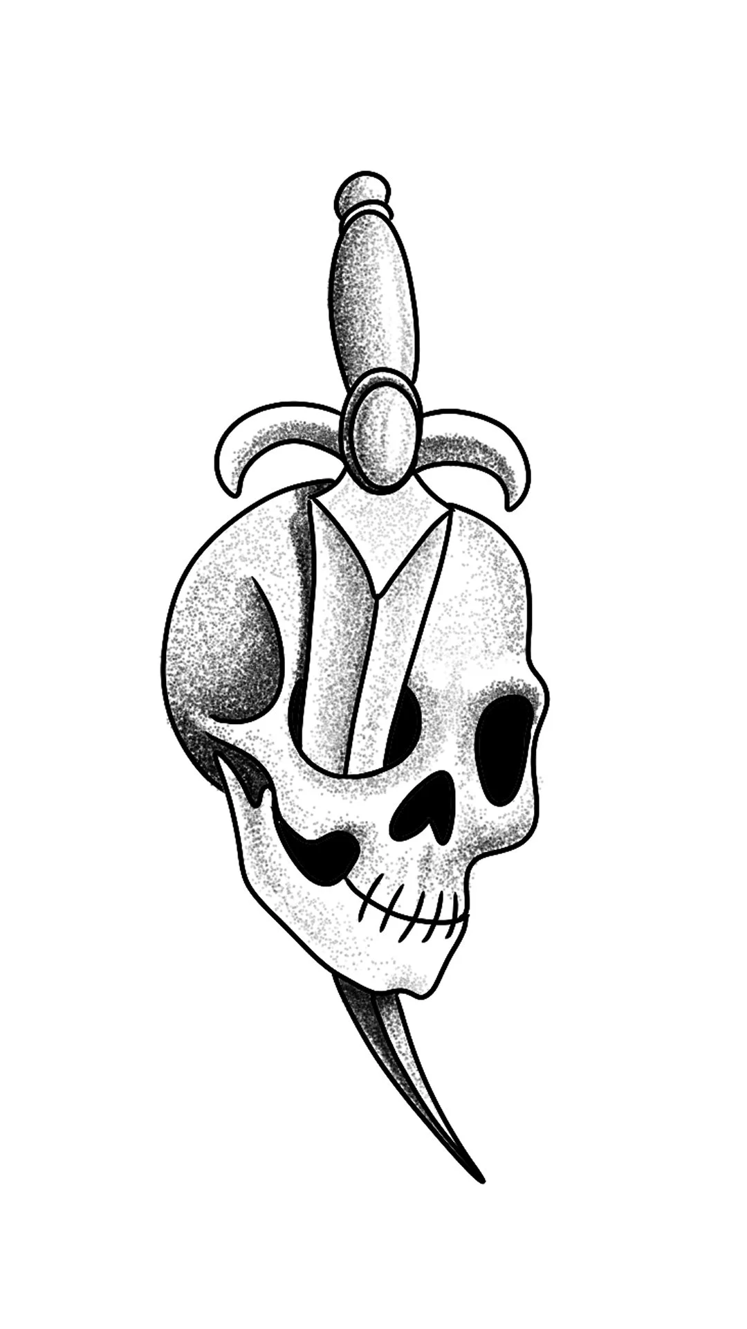 Mini Skull and Dagger