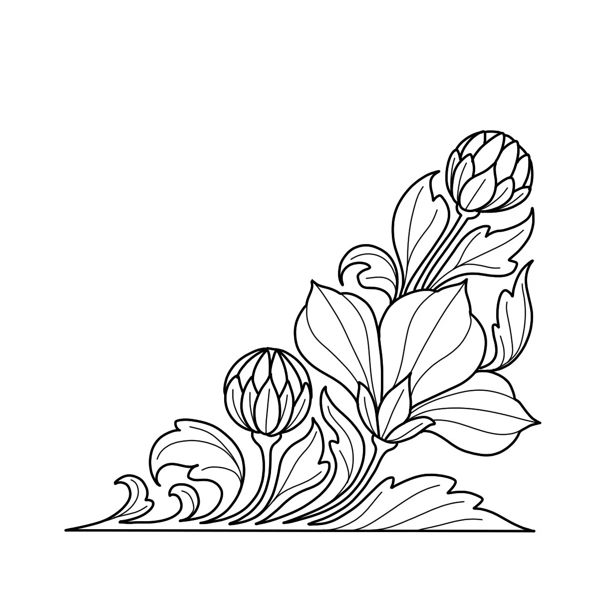 Art nouveau Crocus