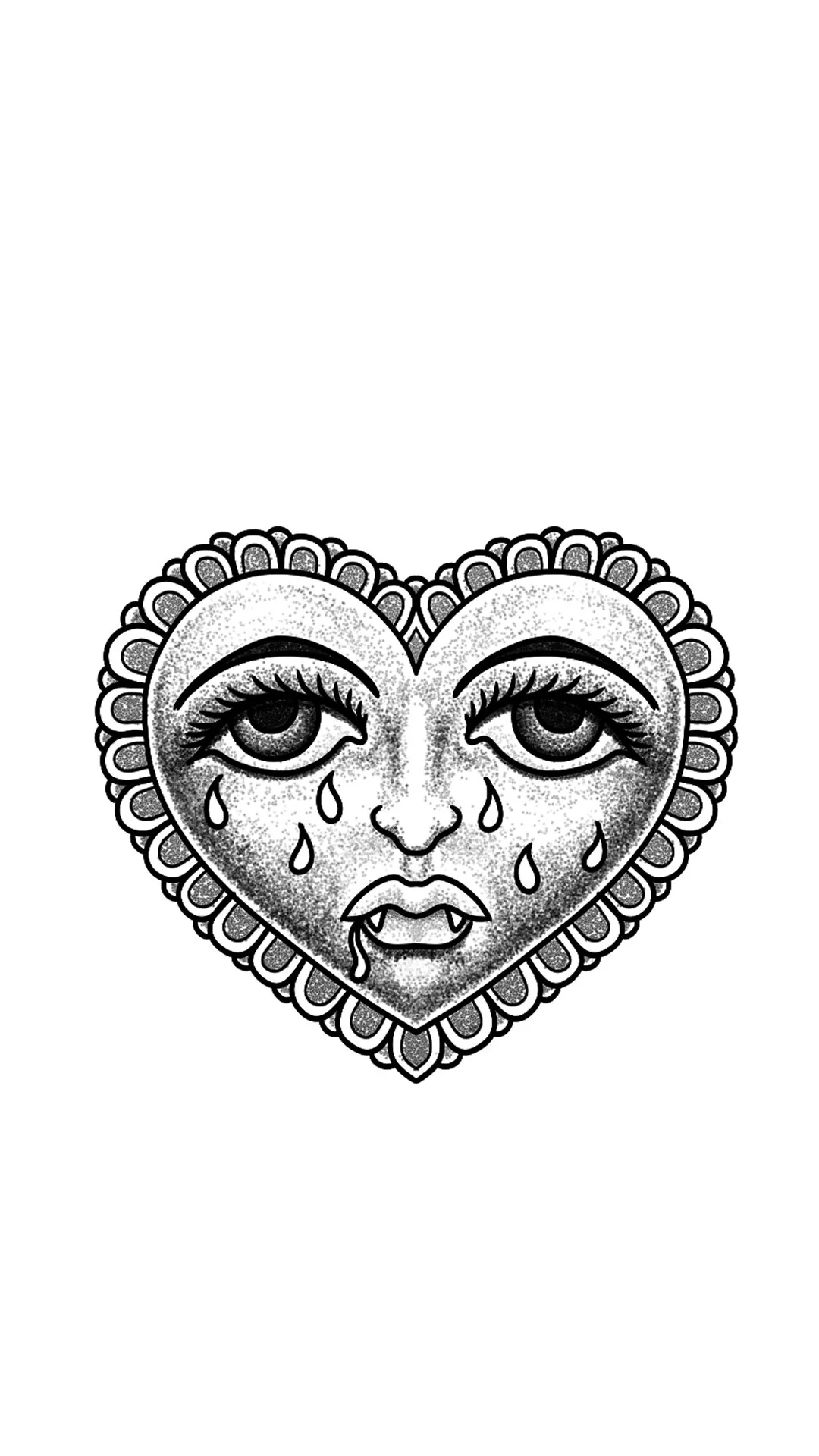 Mini Crying Vampire Heart