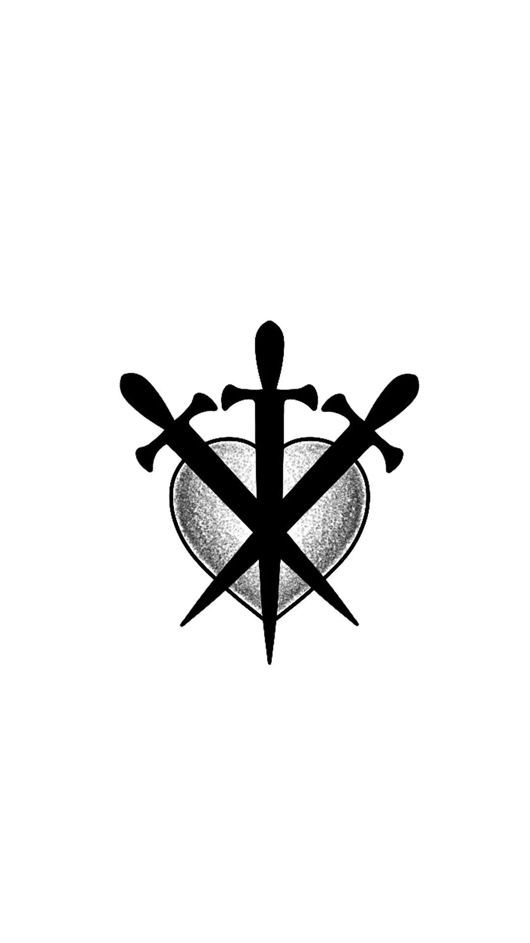 Mini Three Daggers Heart