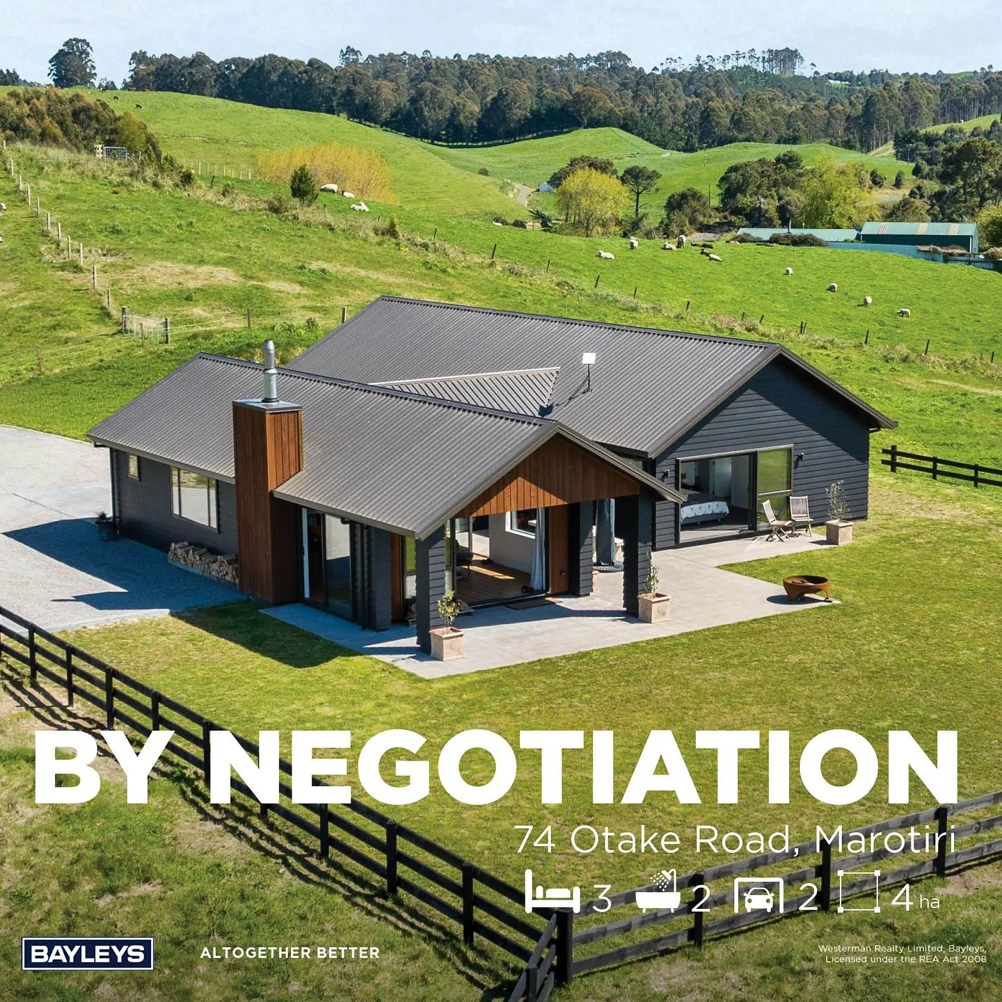 Now available Price by Negotiation &ndash; don&rsquo;t miss your chance to call this dream property located just minutes from Kinloch, home! 🏡

74 Otake Road is a stunning 2022 David Reid build ready to impress on a sprawling 4-hectare (more or less