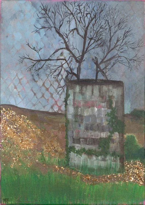 Nature Finds a Way
Acrylic and gold mica flake
13"x9.25"
2025