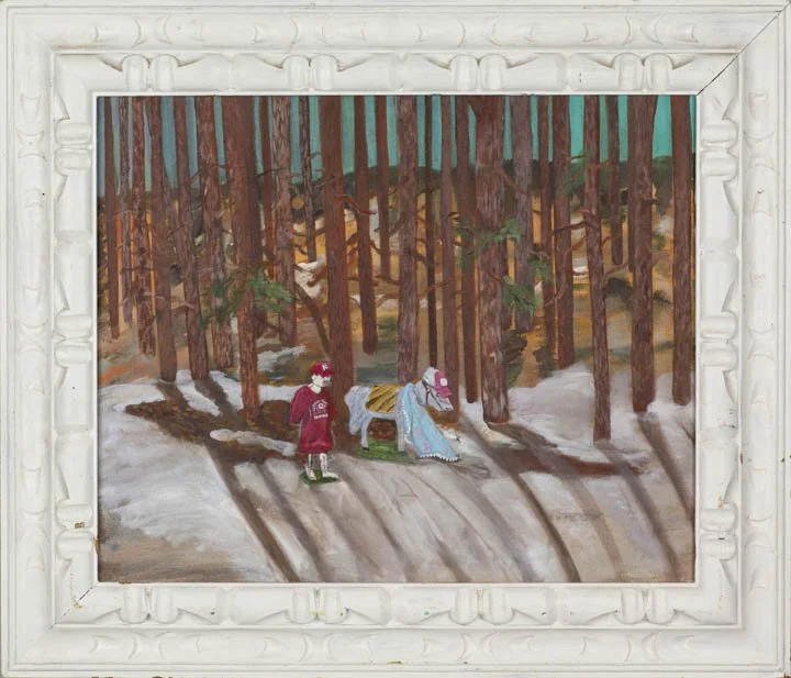 Party in the Pines
Acrylic and latex on canvas
24.5"x28.75" (In Frame)
2025