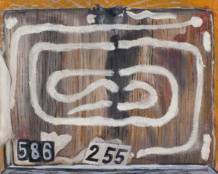 Ancient Pathways
Acrylic paint and molding paste on wood panel
8"x10"
2025