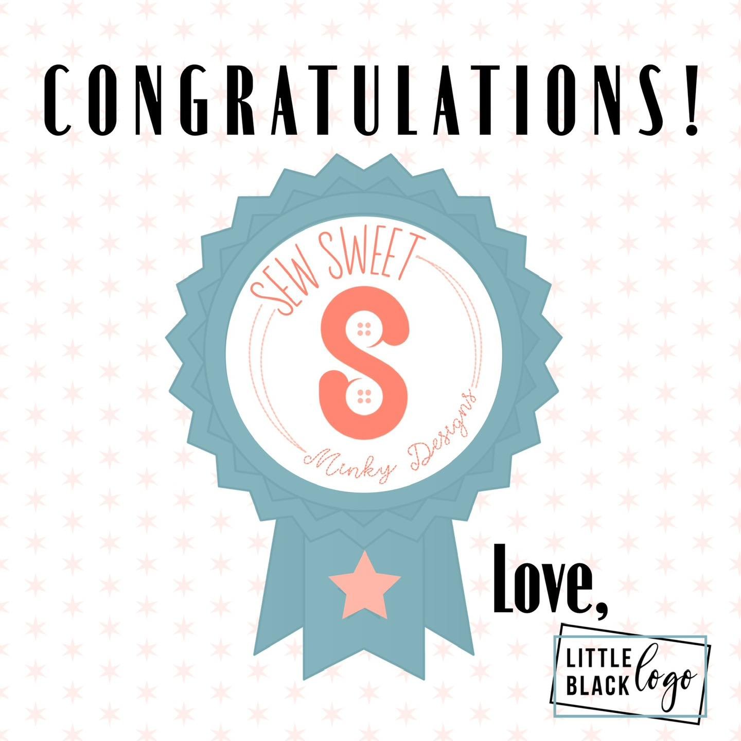 🎉CONGRATULATIONS to our #LogoRedesign Winner
Sew Sweet Minky Designs! 

📧Make sure to email me at LittleBlackLogo@gmail.com so I can send you your NEW logo!