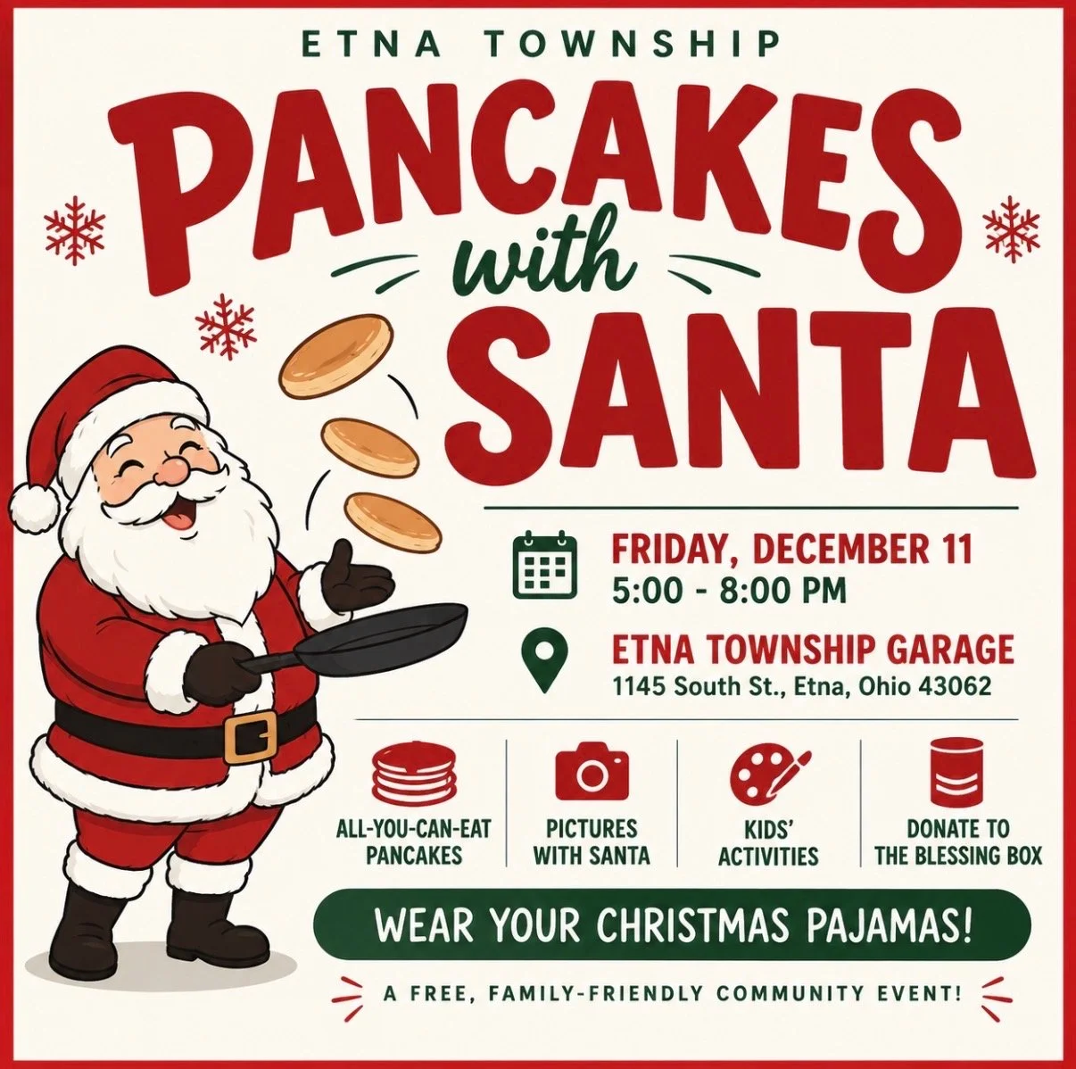 Etnas Pancakes with Santa