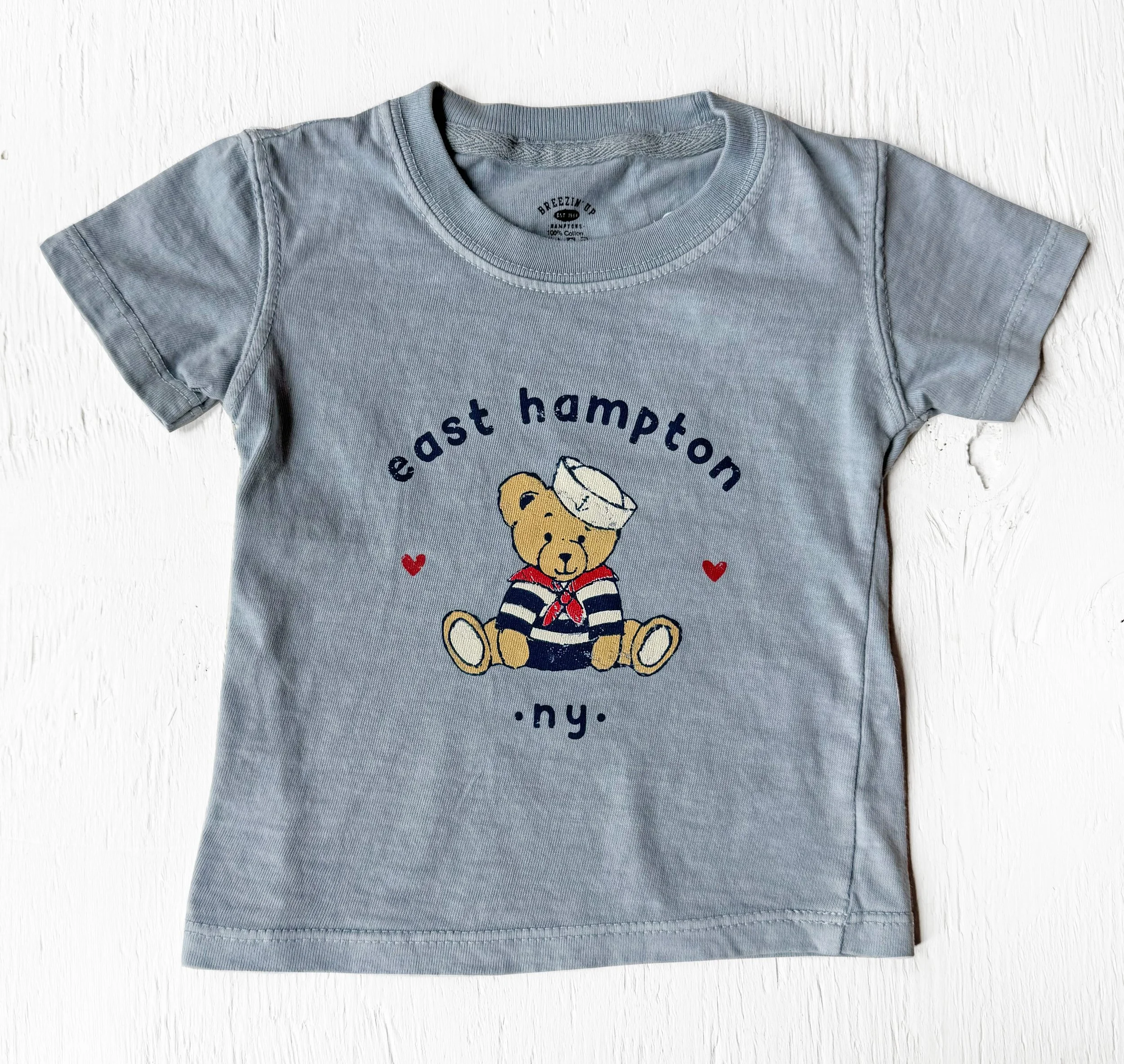 Toddler Dyed Ringspun Tee w/ Sailor Bear