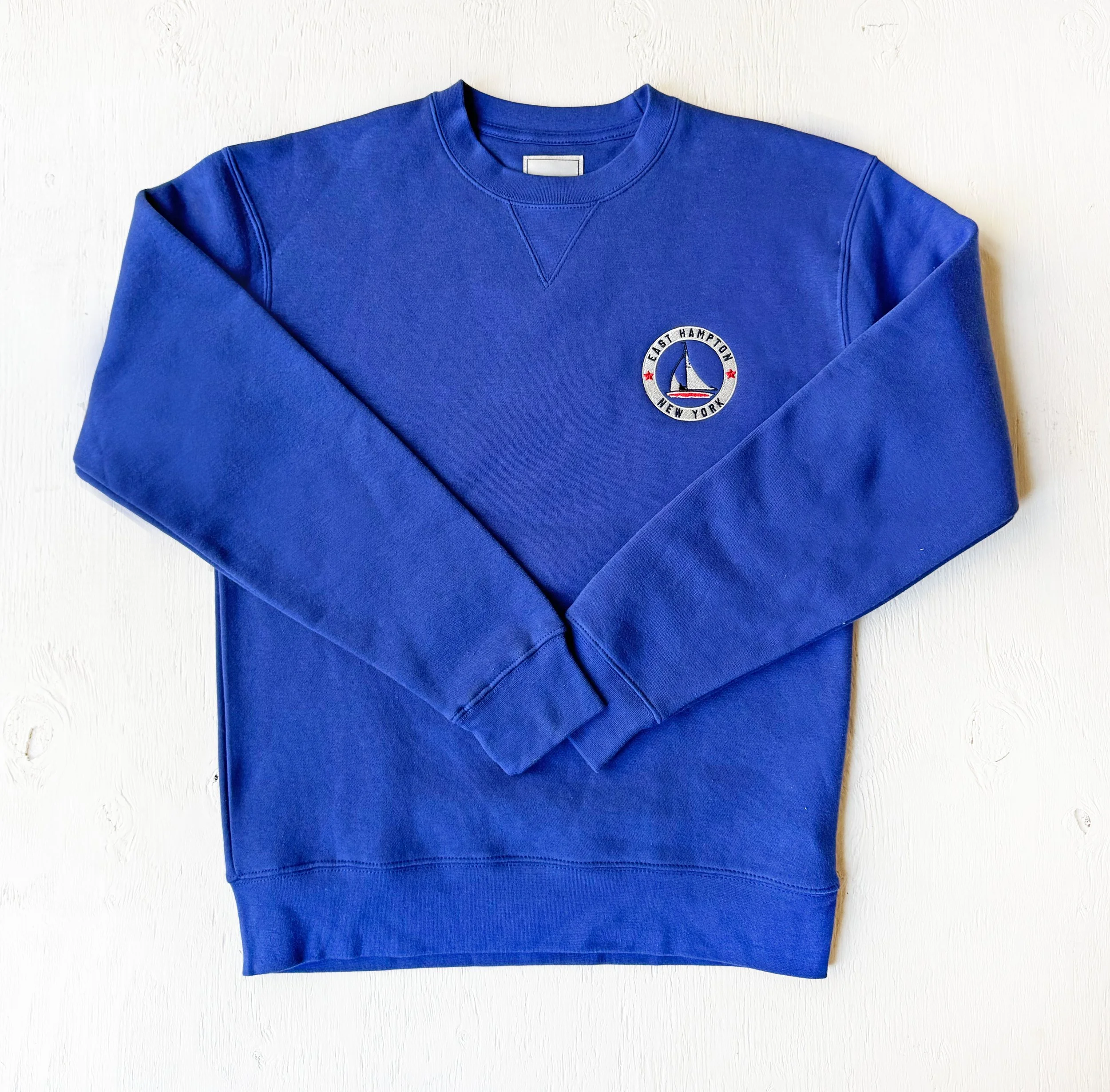 Big Cotton Tumbled Crew w/ Sailboat