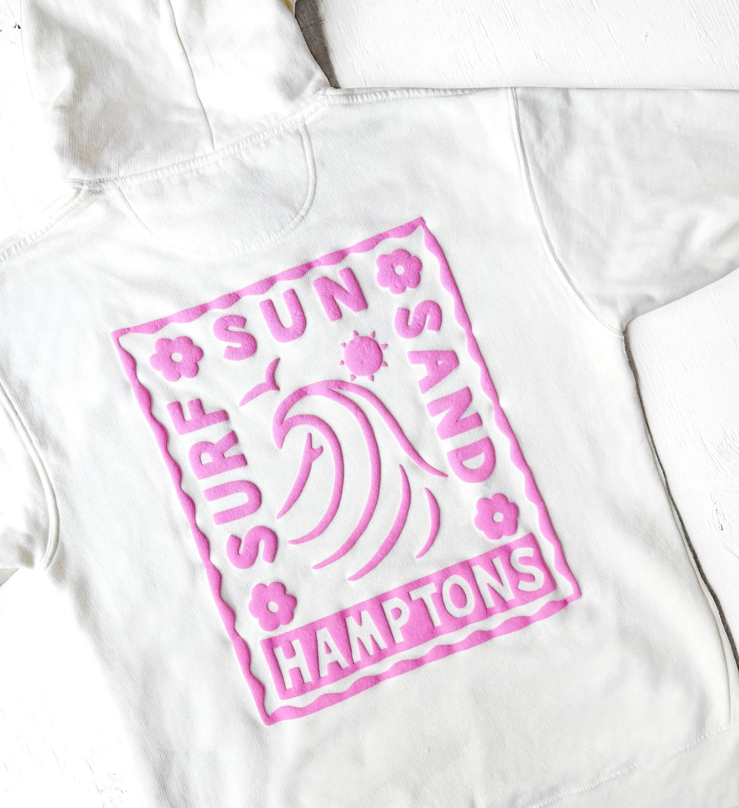 Surf Sun Sand Pink Puff Hoodie
