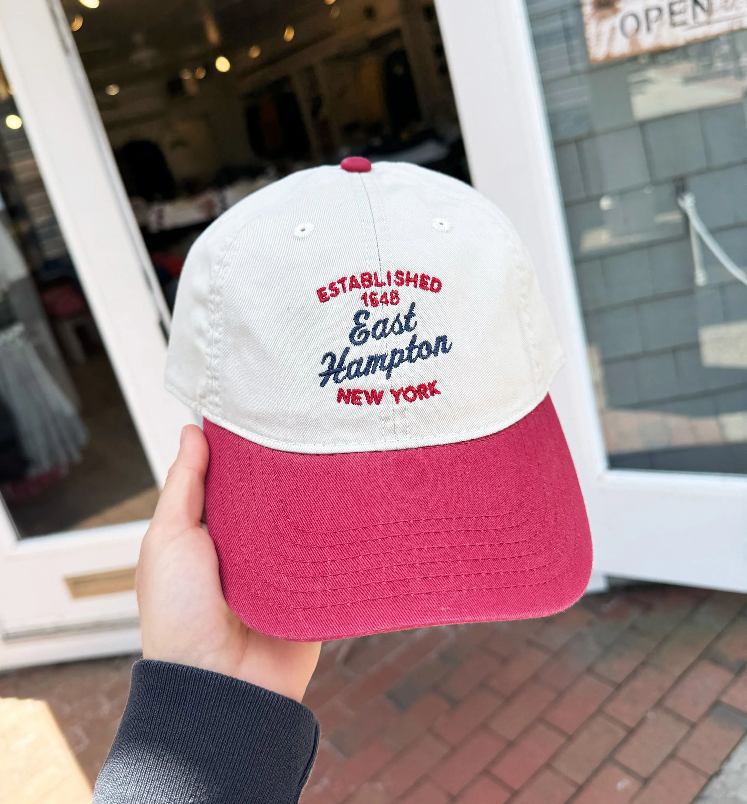 Relaxed Twill Hat w/ Script Town Name