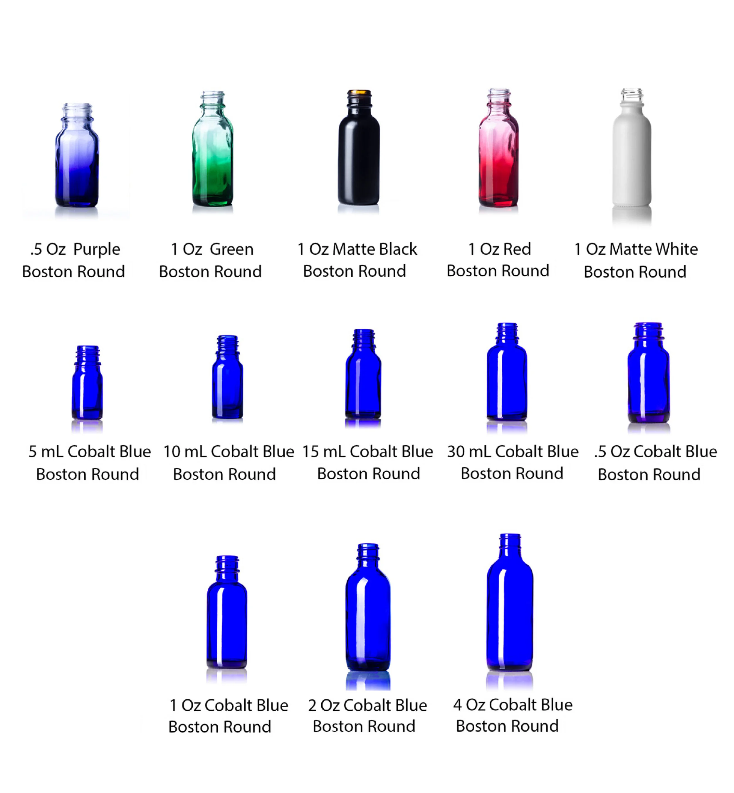 Colored Glass Tincture Bottles