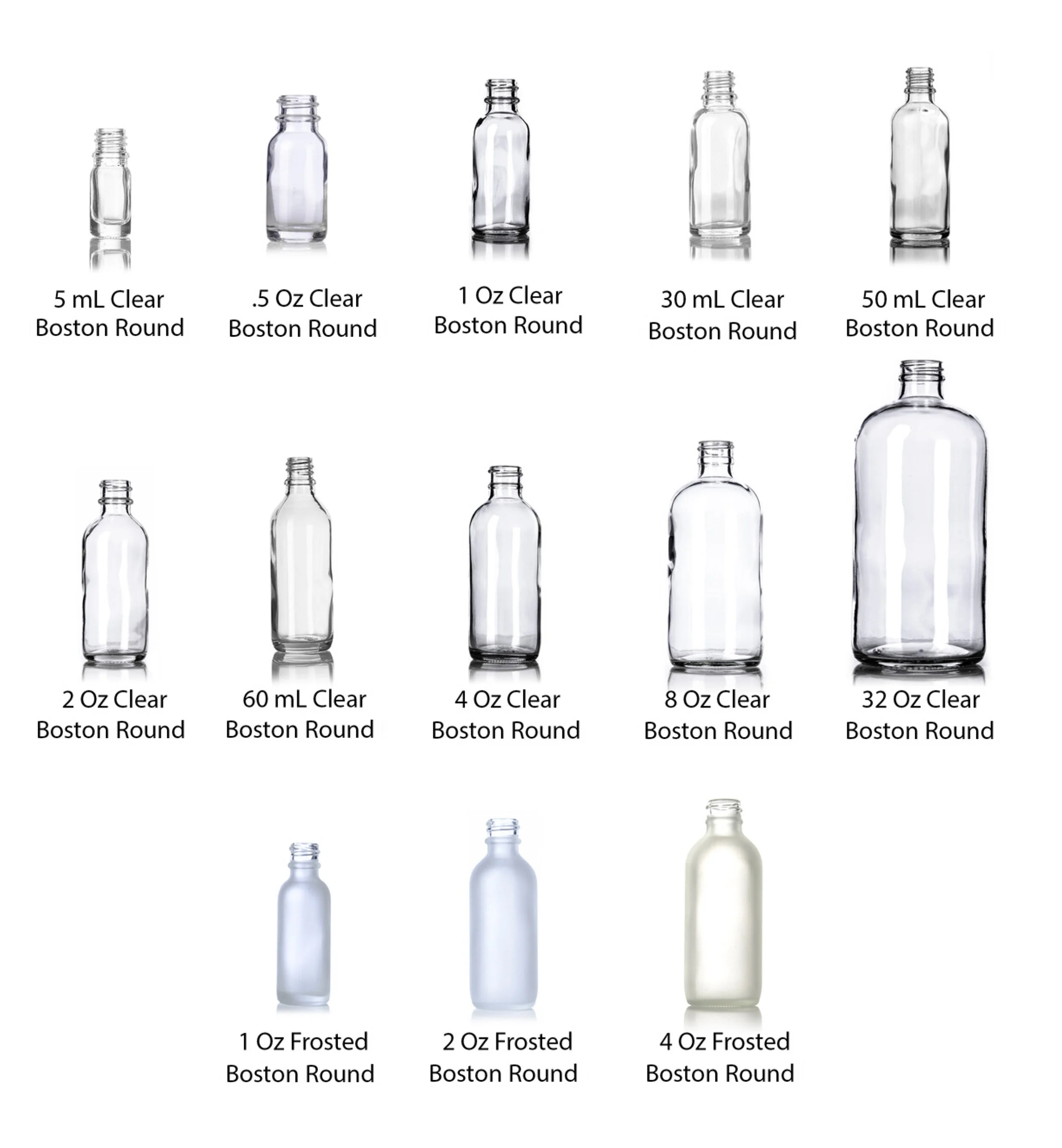 Clear Glass Tincture Bottles