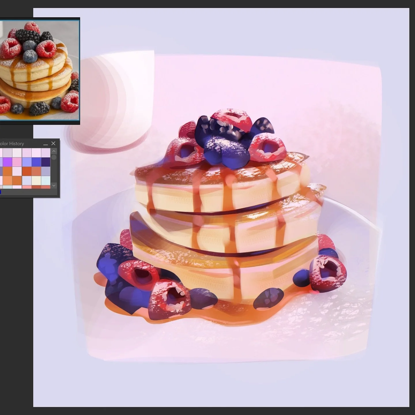 1 hour study 🥞 
. 
#Drawing #draws #illustration #art #doodle #sketch #painting #らくがき #イラスト #study #pancakes #food