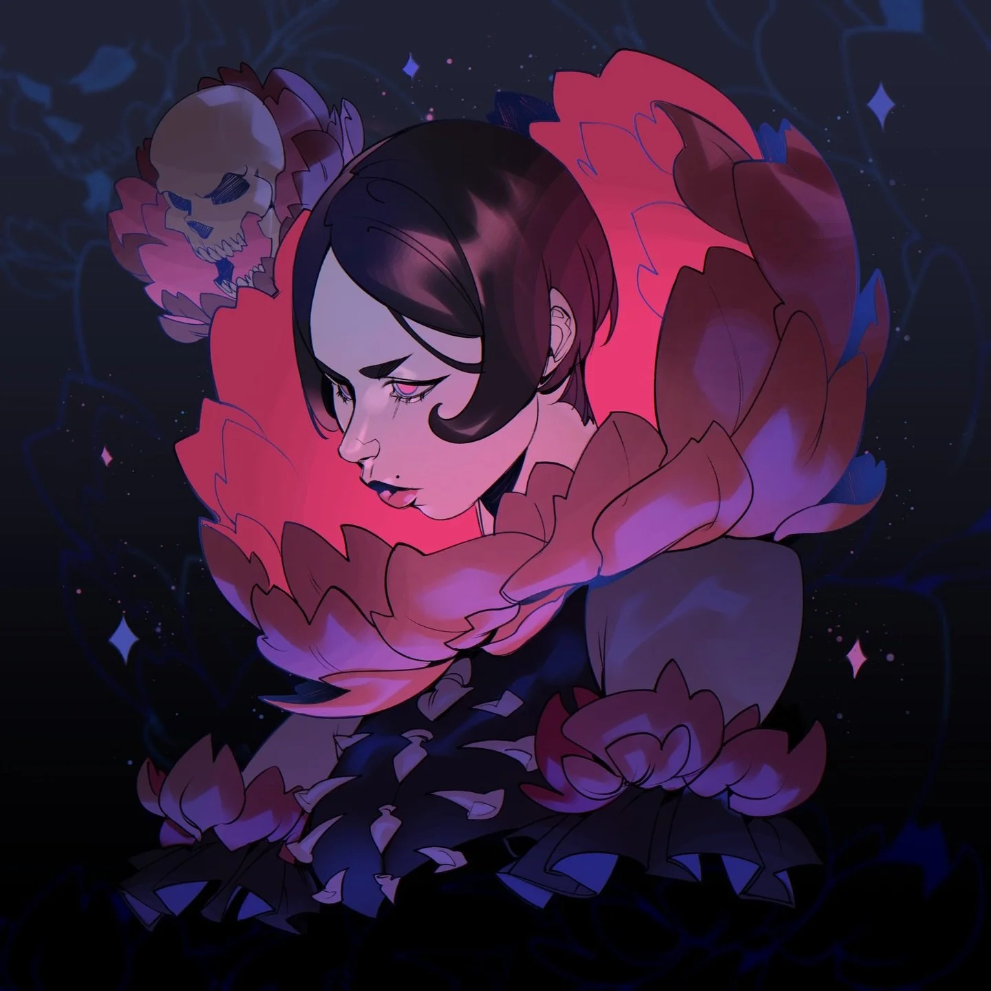 A commission for @maidfetish of their beautiful OC 🌸 #art #artist #illustration #drawing #painting