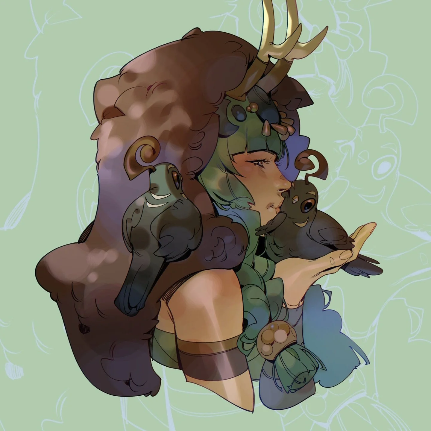 A #VGen commission of Artemis from Hades II 💚 #hades #artemis #fanart #videogame