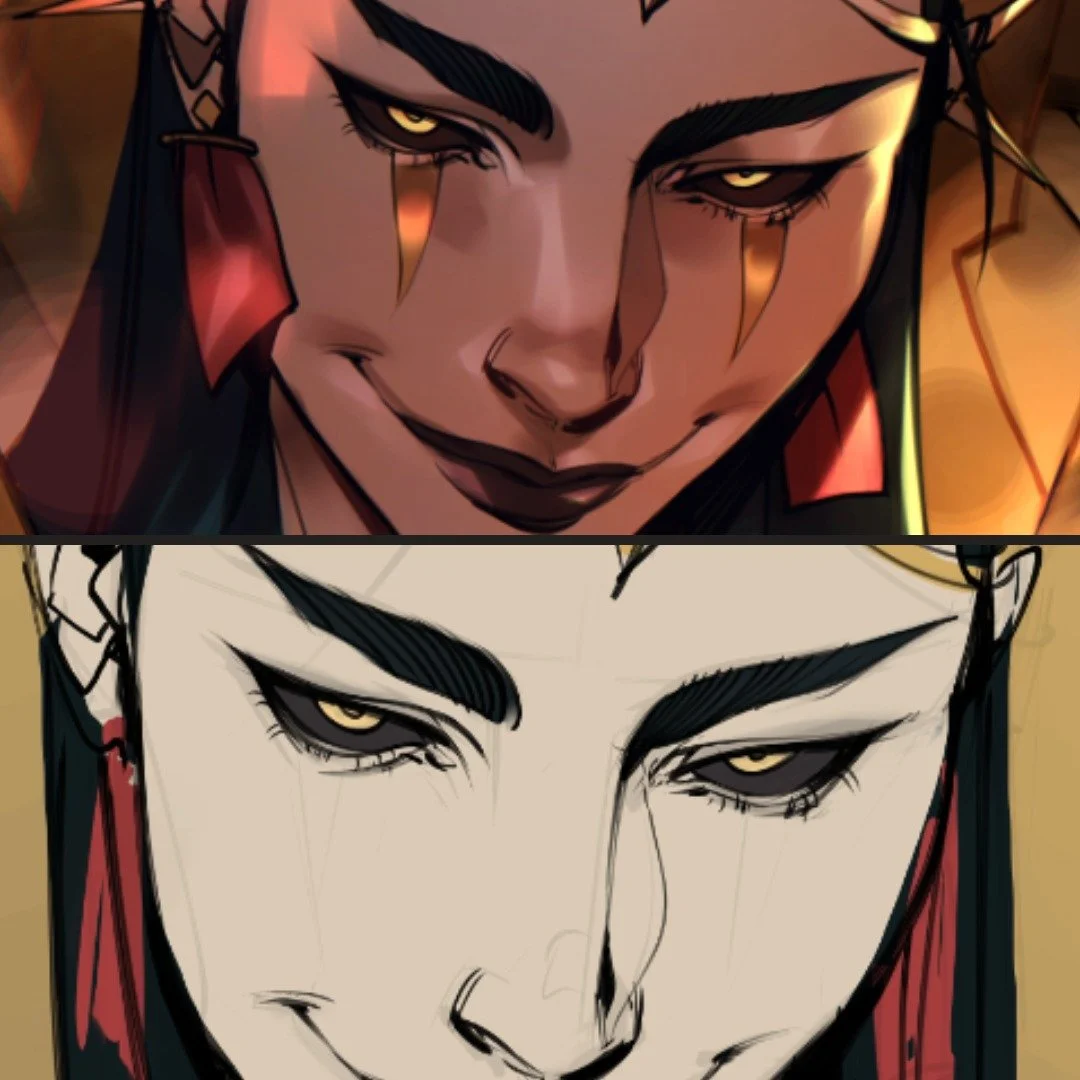 Working on a little LeBlanc playmat for @turnemsideways and some other fun merch for myself! Absolutely love them so it's an honor 🌹 #Riftbound #Leagueoflegends #tcg #fanart #LeBlanc