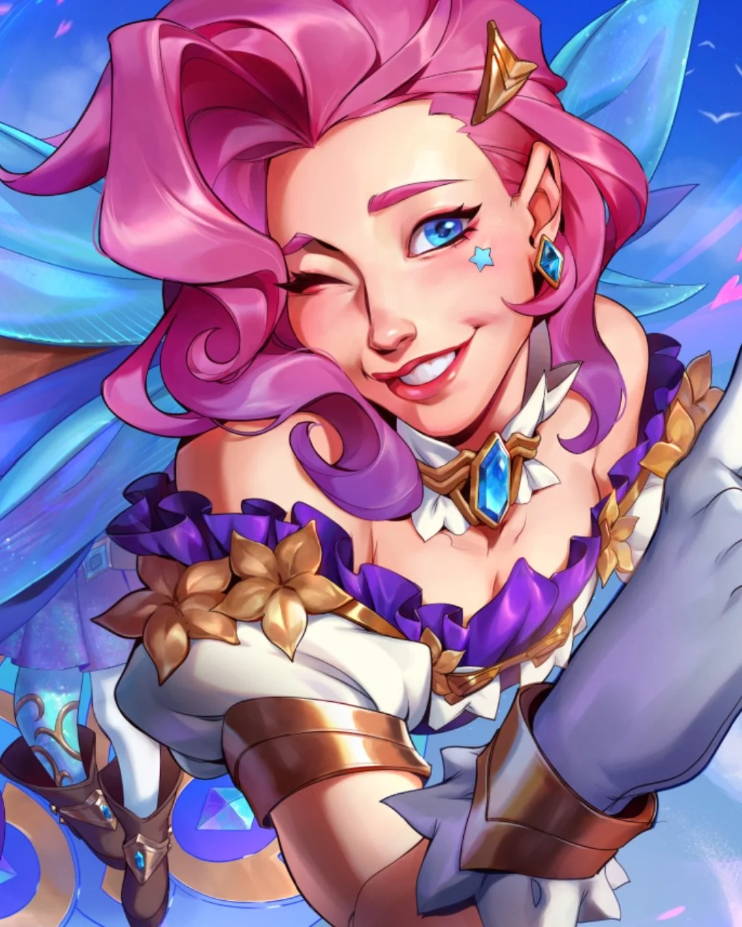 Another incredible collaboration with @kgynh ! Here&rsquo;s Seraphine 🥹💕 Kgynh is so skilled and incredible to work with. Always an honor! This one took us a bit and I&rsquo;m really proud of how it came out. It&rsquo;ll be a playmat and metal card
