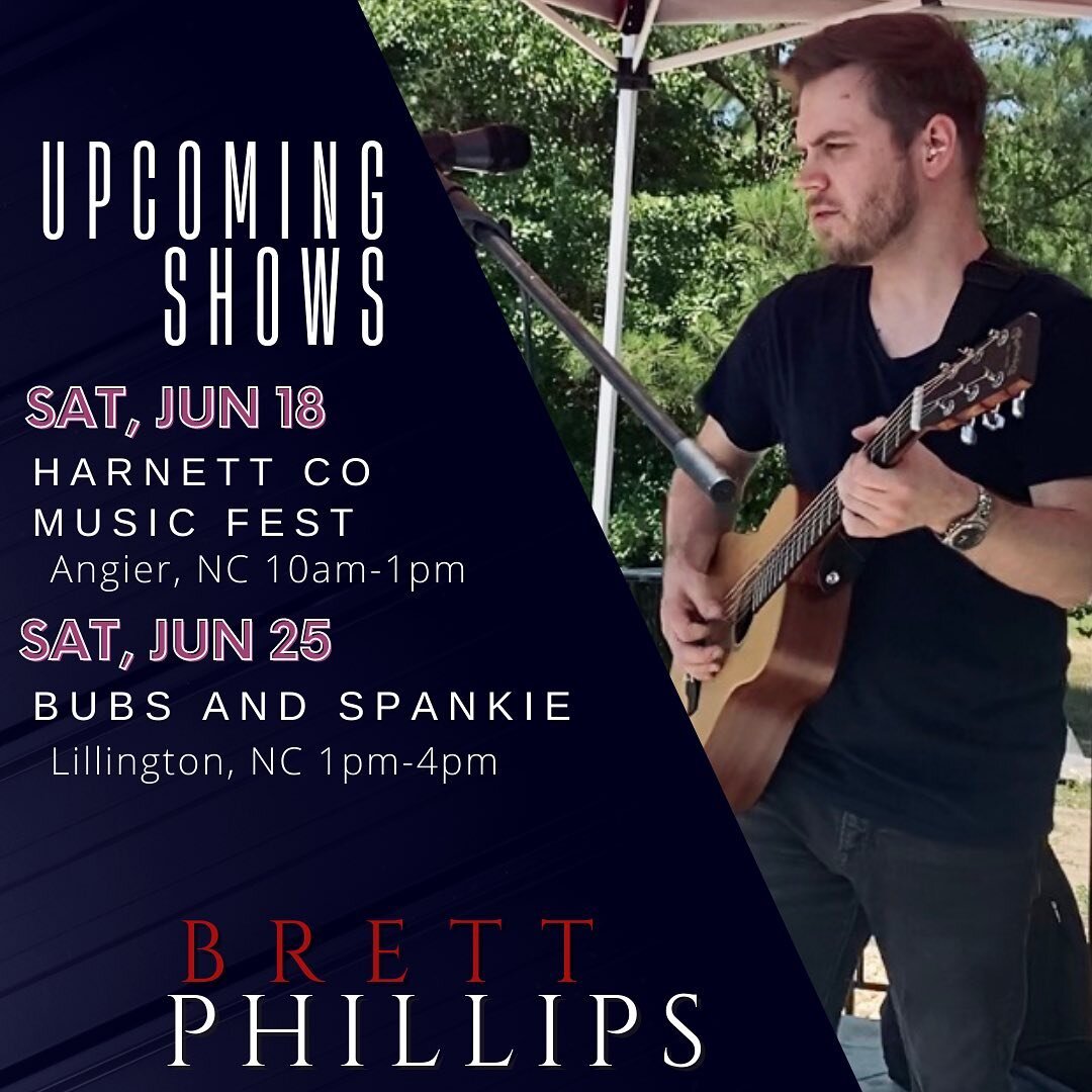 Got some cool shows the next two weekends - c&rsquo;mon out. This Saturday in Angier at @brickandmortargrill 10am-1pm.

 @harnettarts @get_to_know_angier
.
.
.
.
.
 #music #guitarist #guitar #acousticguitar#local #livemhsic #musician #angier #artists