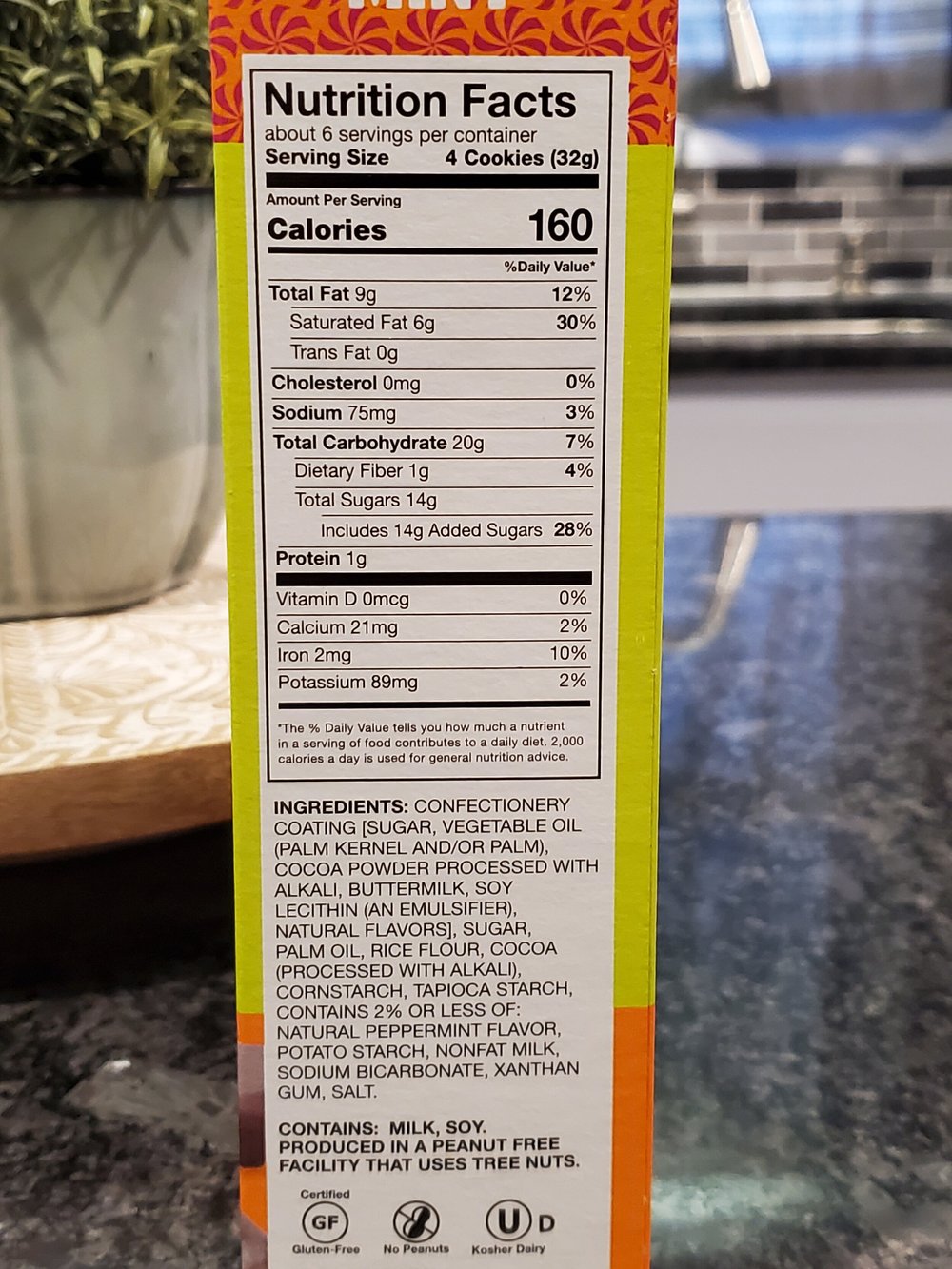 Thin mint nutrition facts
