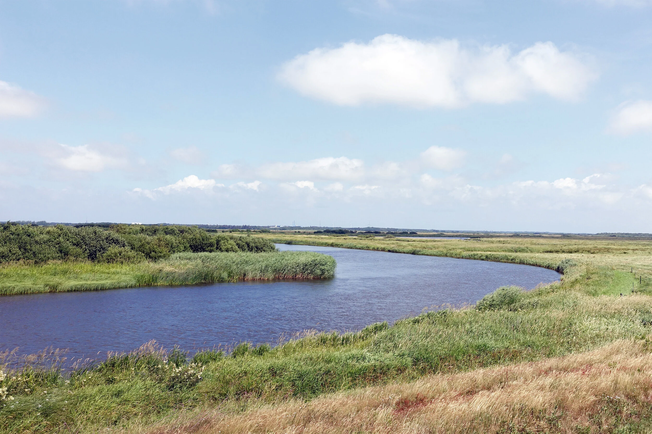 Skjern Å fra Pumpestasjon Sør.
