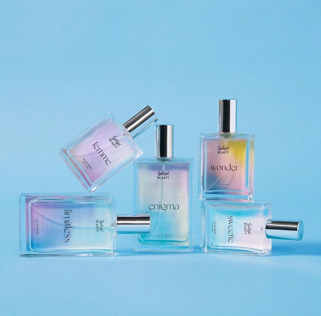 Available now! The all new @sportsgirlbeauty fragrance range; the latest evolution of Enigma, Femme, Wonder, Wonder, Sweetie and Limitless, available in-store and online @sportsgirl! 

#sportsgirl #beauty #fragrance #enigma #femme #wonder #sweetie #l