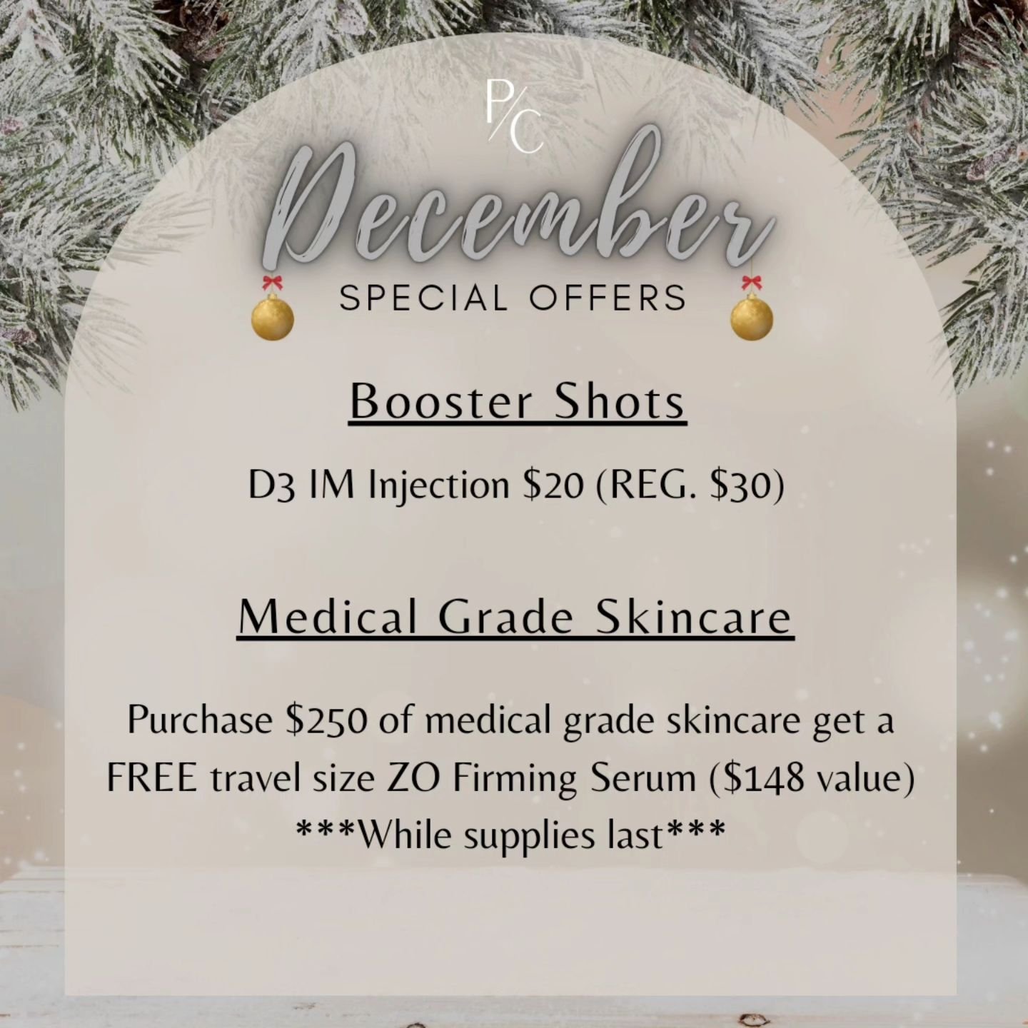 🎄✨ December Specials at Premier Central MI MedSpa! ✨🎄 

The holiday season is here, and we&rsquo;re making your self-care wishlist come true. Give yourself the gift of health, confidence, and radiance this season! 🎁 

We can't wait to see you! ✨️
