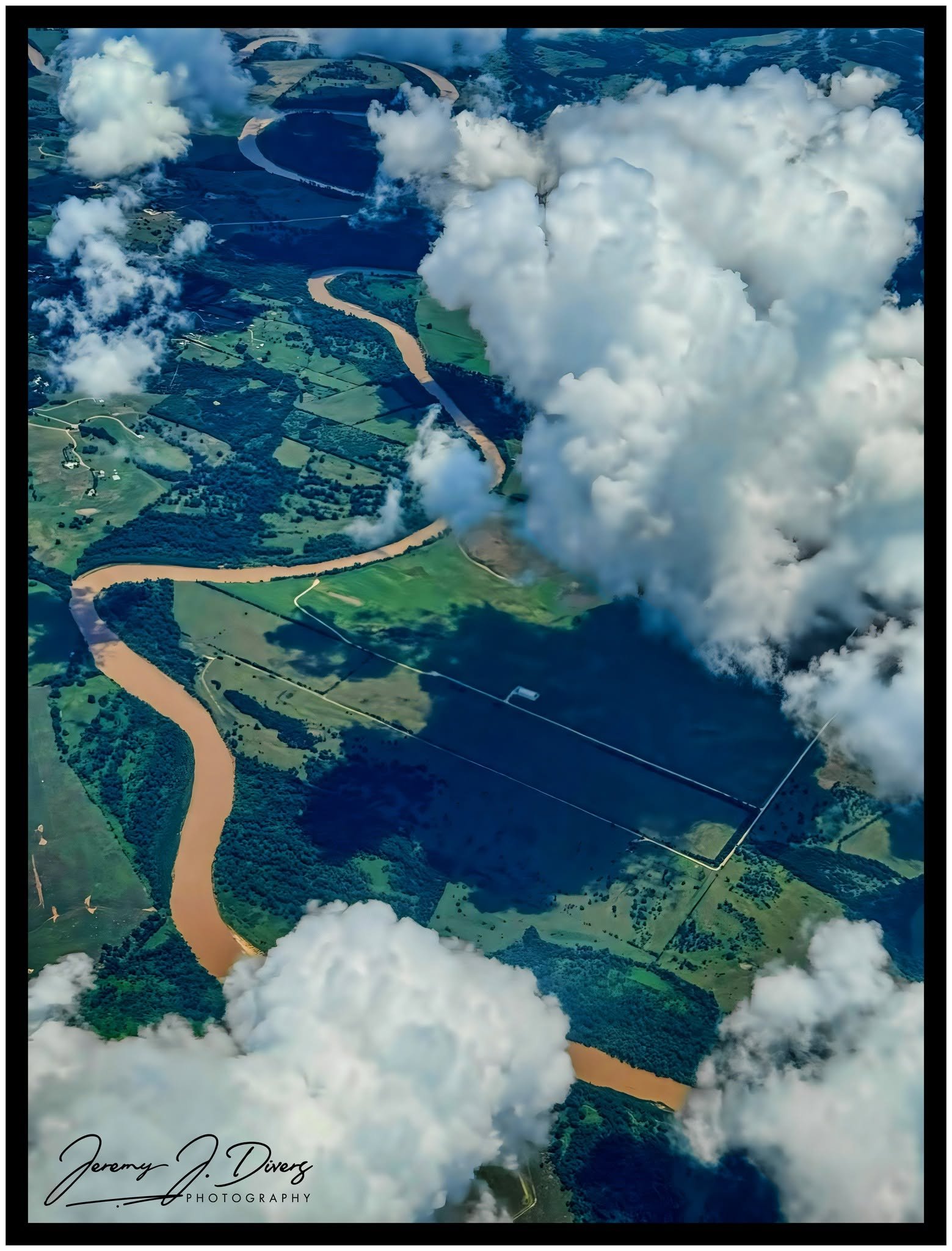 "Winding River Beneath the Clouds" Somewhere in Texas