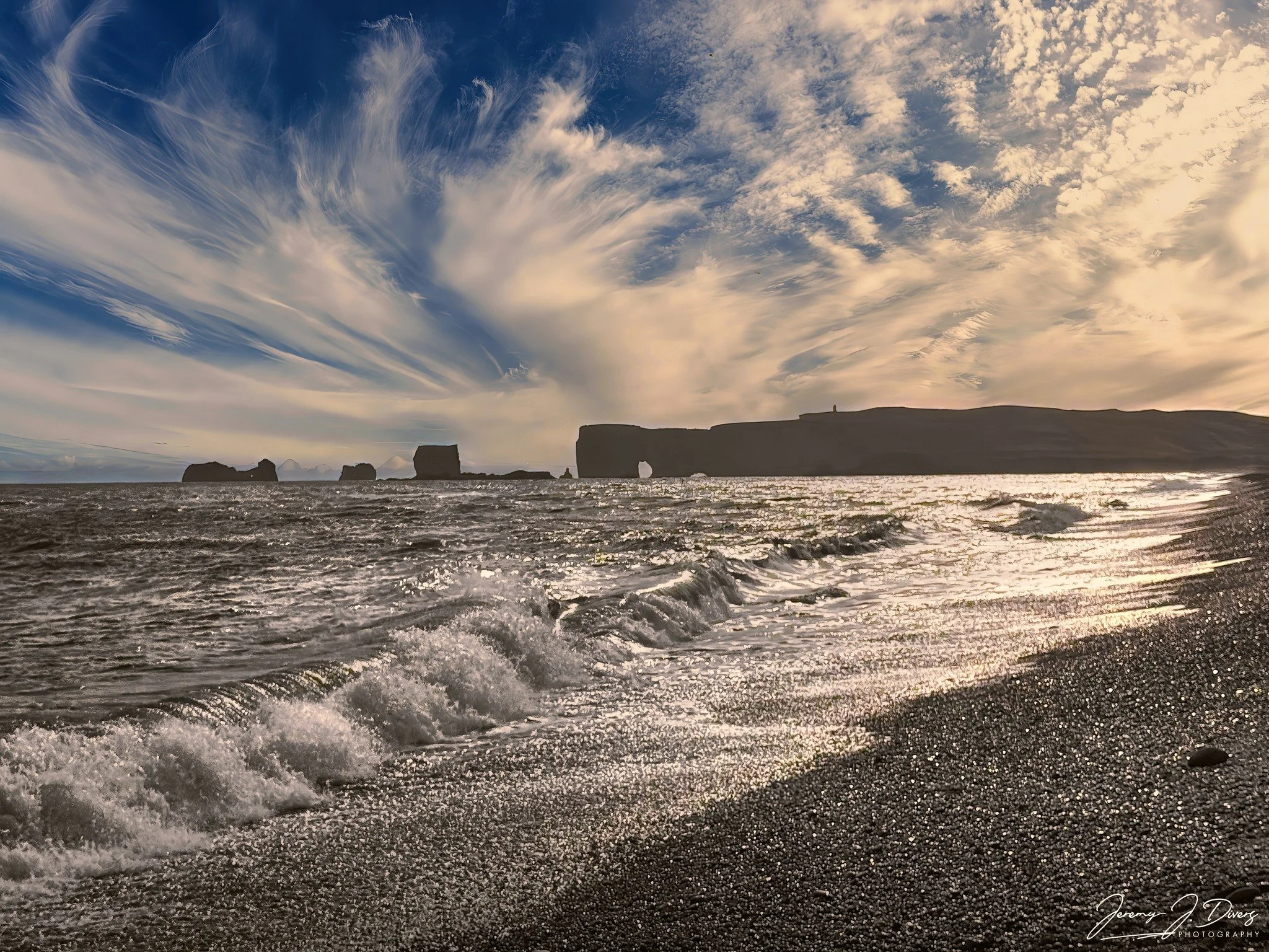 "Twilight Upon the Black Sands" Reynisdrangar Black Sand Beach, Iceland