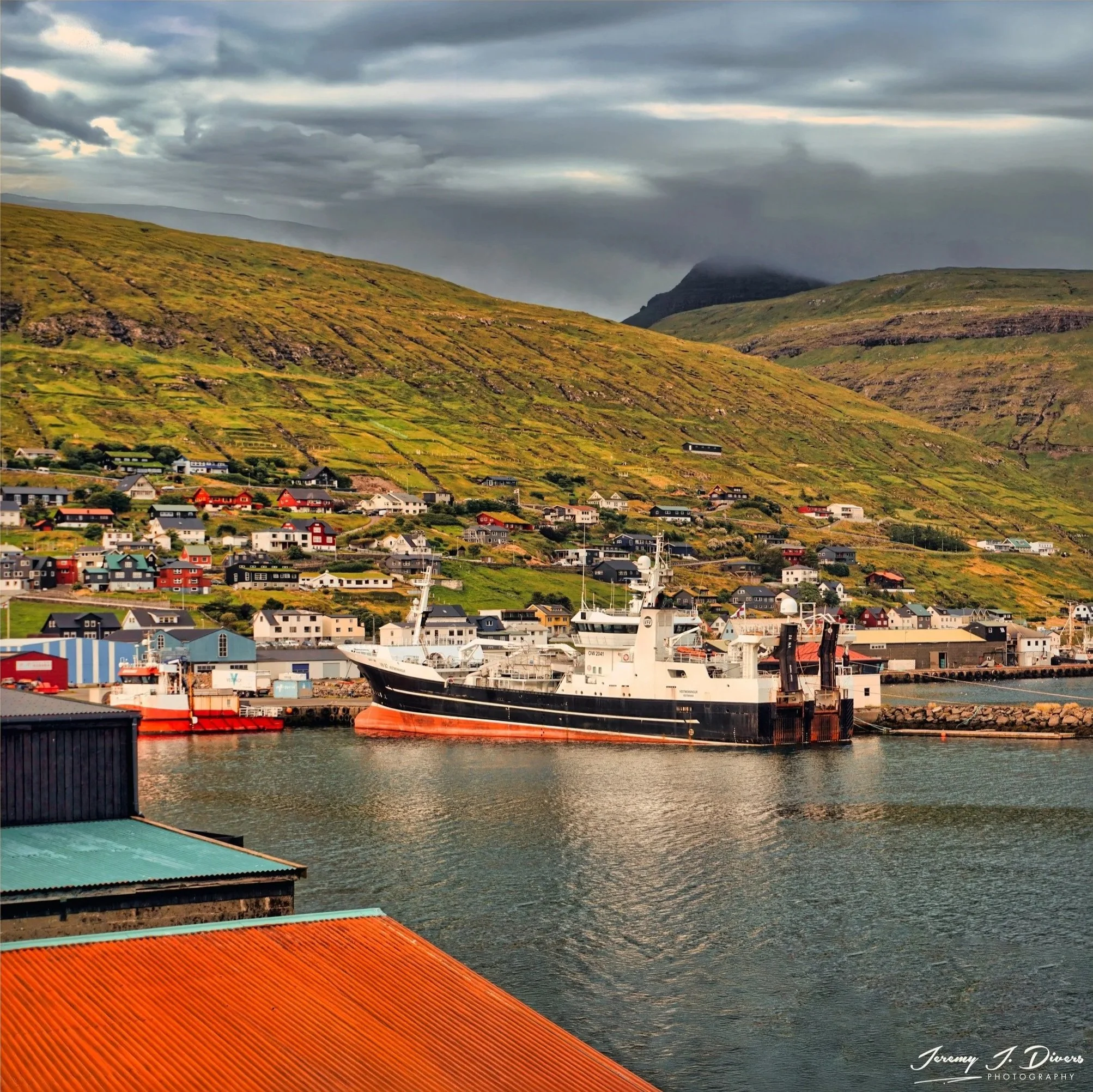 "Rooftop View of Streymoy Harbour" Faroe Islands