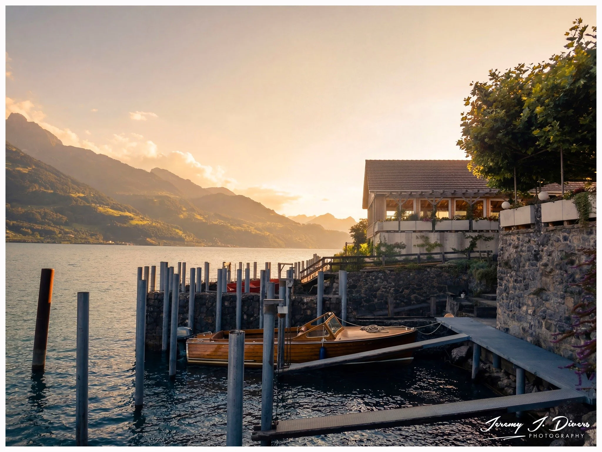 "Docks of Ringgenberg," Switzerland