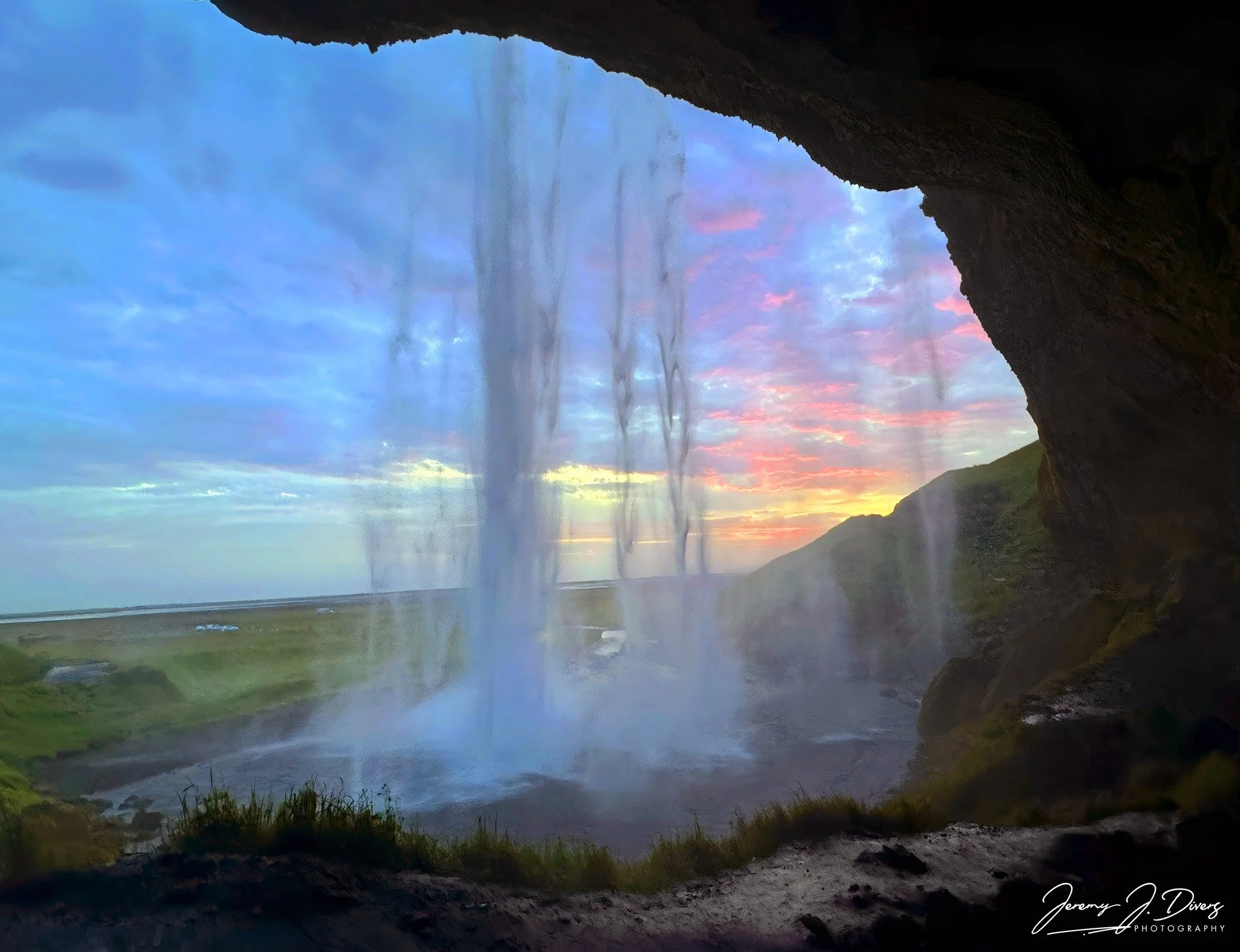 "Seljalandsfoss Sunset" (A) Iceland