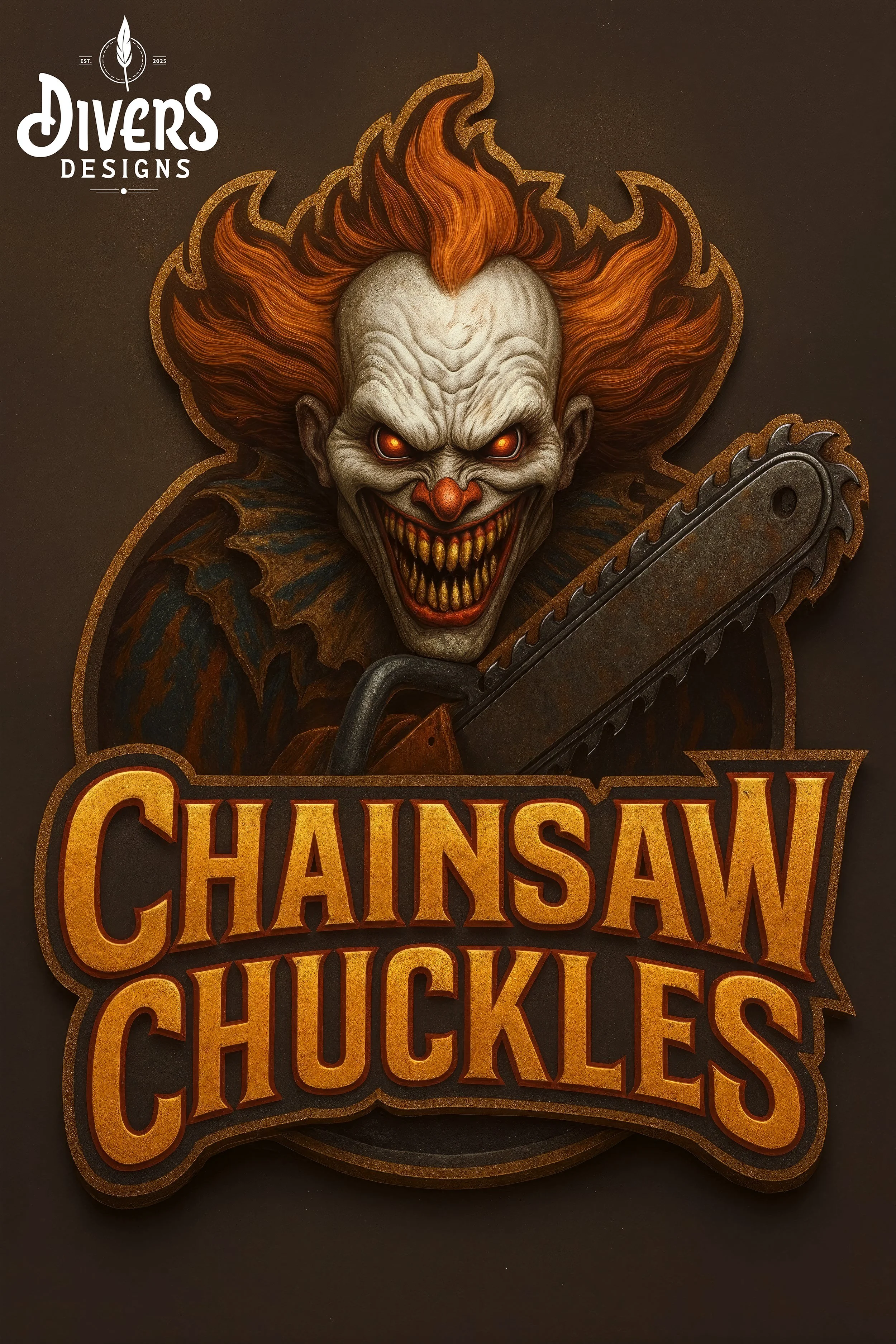 "Chainsaw Chuckles Logo"