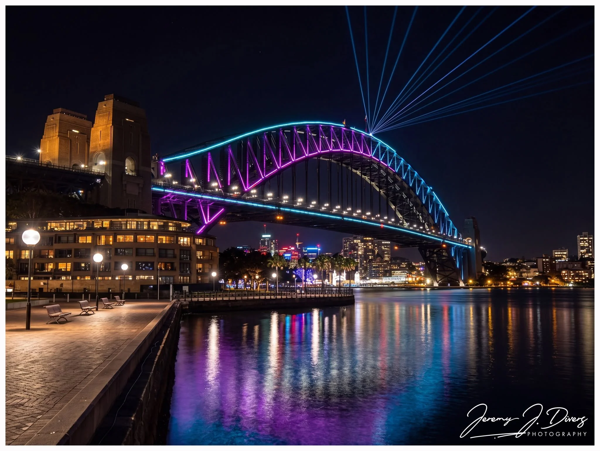 "Sydney Harbor Bridge" Vivid Lights Festival, Sydney, Australia