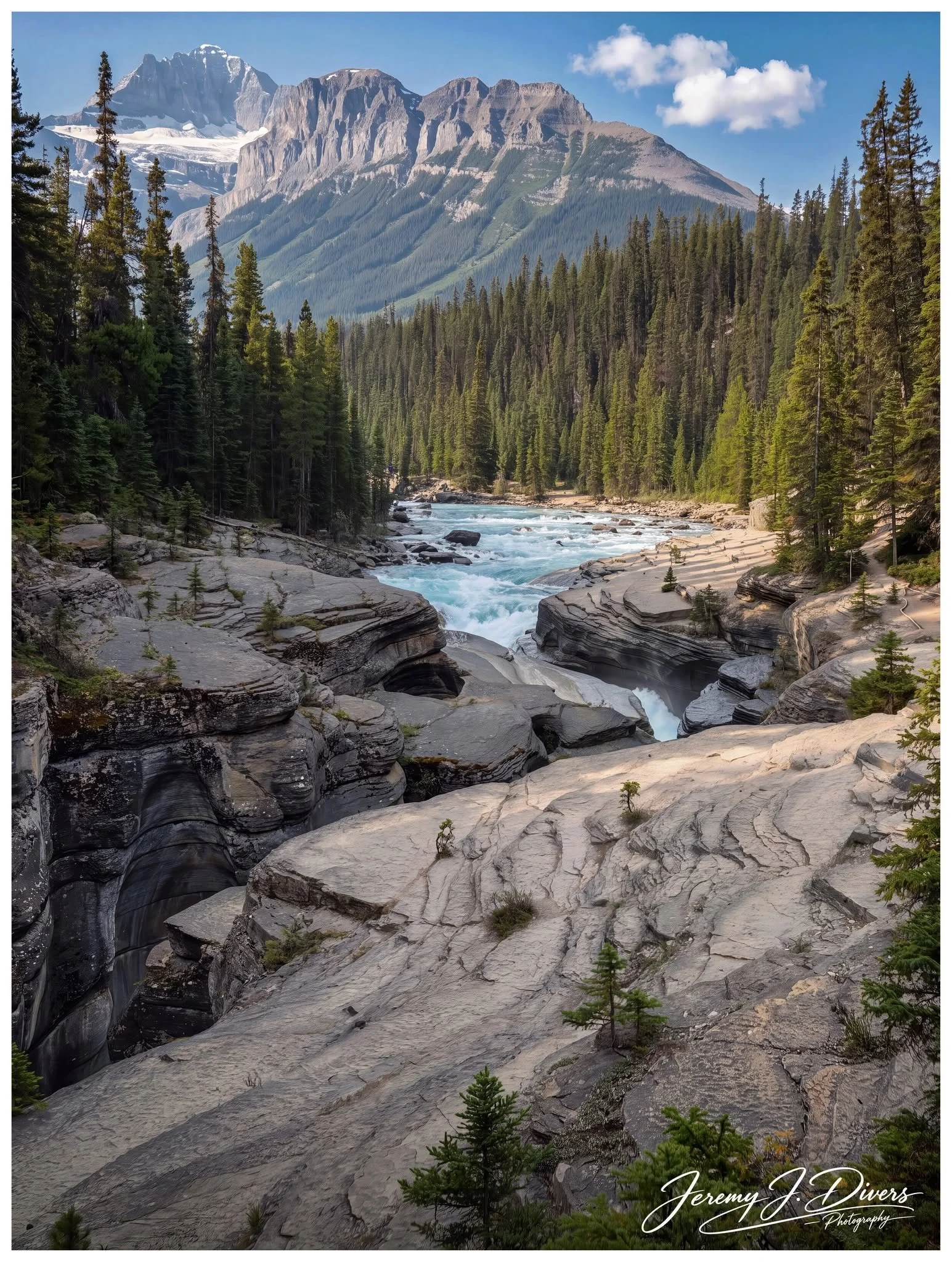 “Through Stone and Pine,” Mistaya Canyon, Jasper National Park, Alberta, Canada