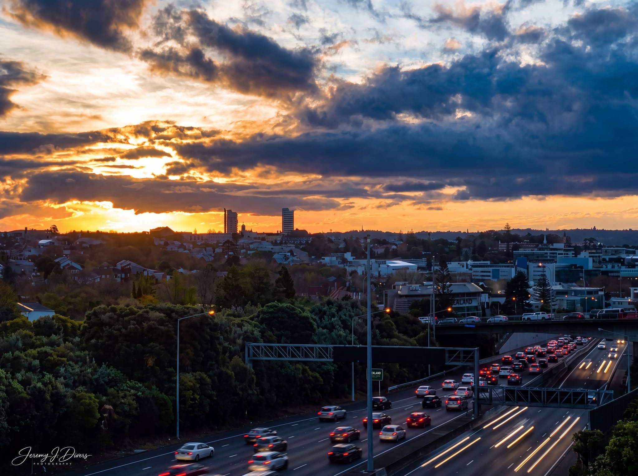 "Sunset Over Auckland, Auckland, New Zealand