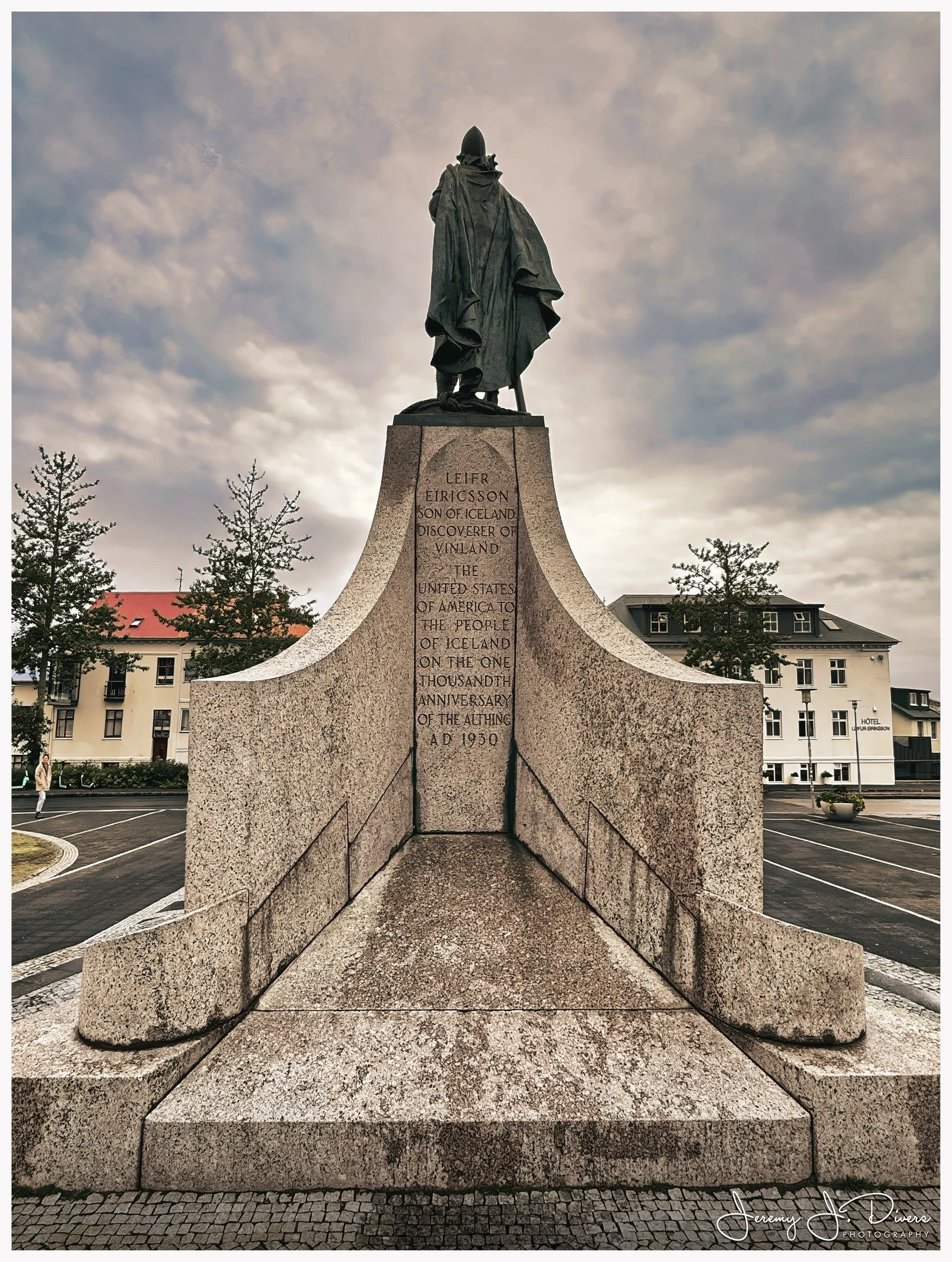 "Leif Erikson Overlooking Reykjavík" Iceland