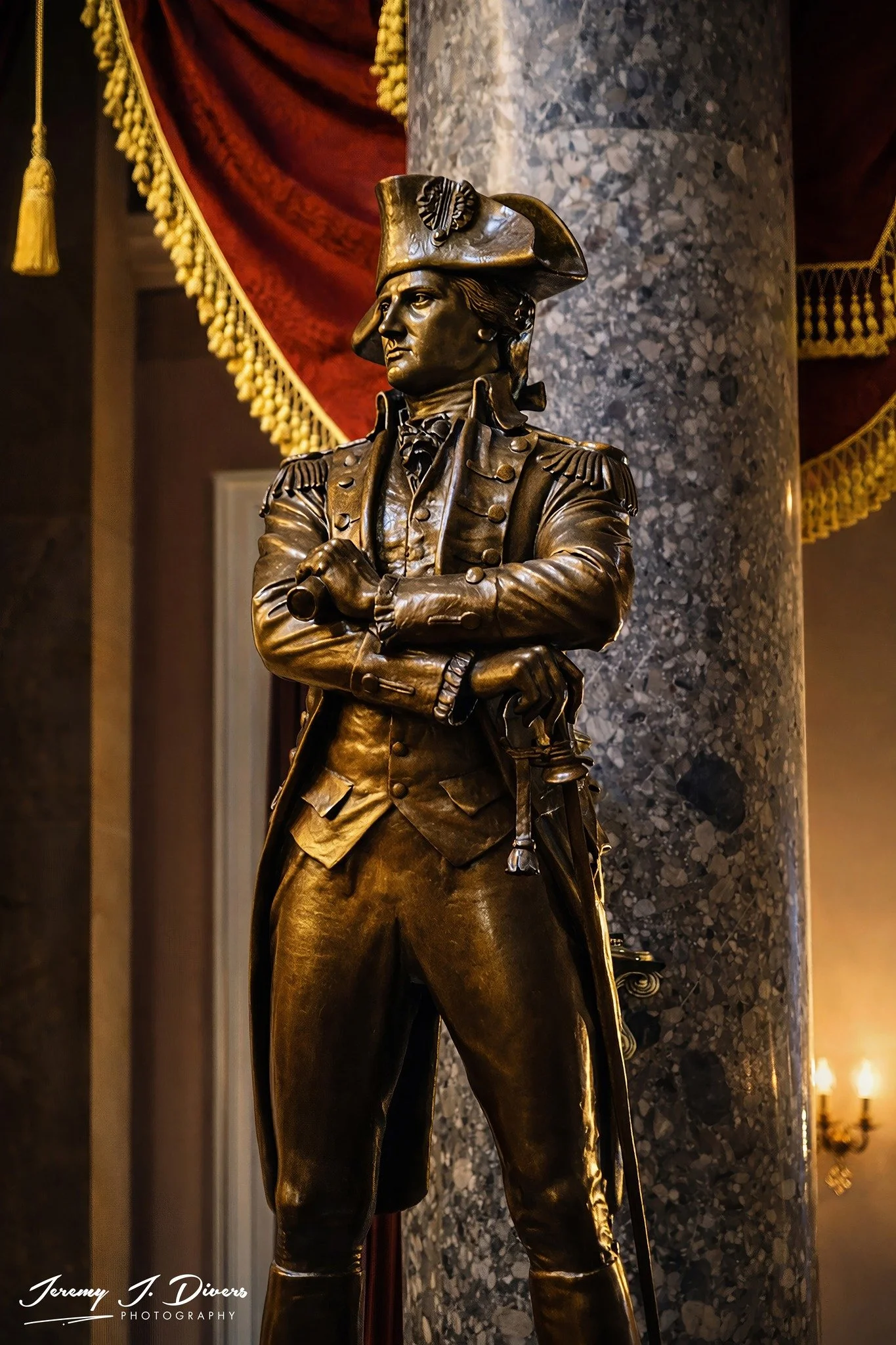 "Revolutionary War hero, John Sevier" National Statuary Hall at the United States Capitol, Washington DC