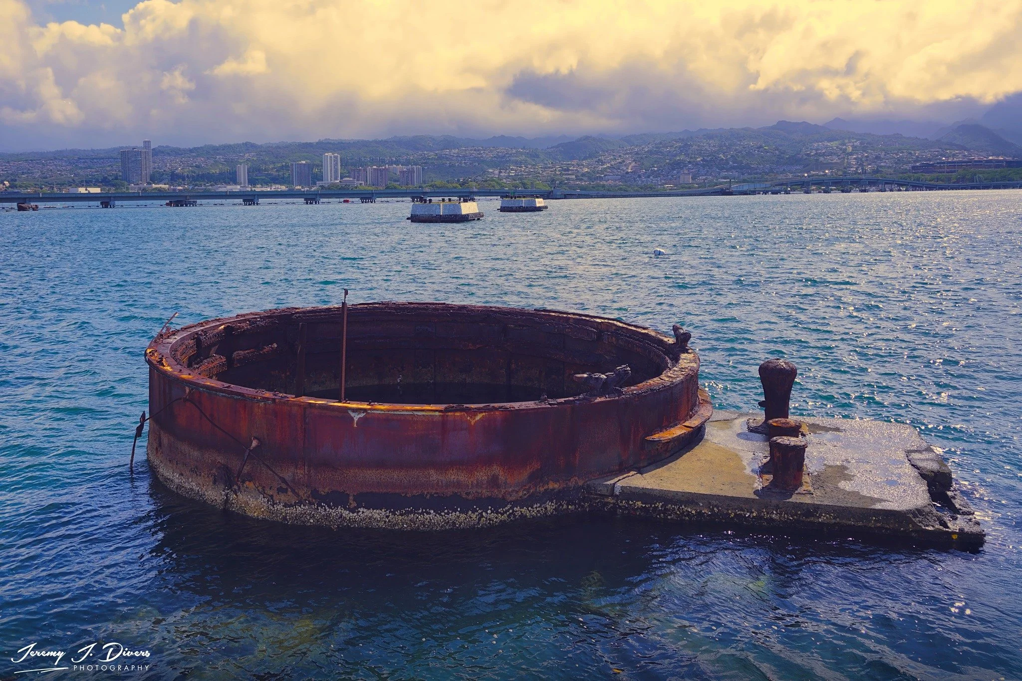 "Turret of the USS Arizona" Pearl Harbor, Honolulu, Hawaii