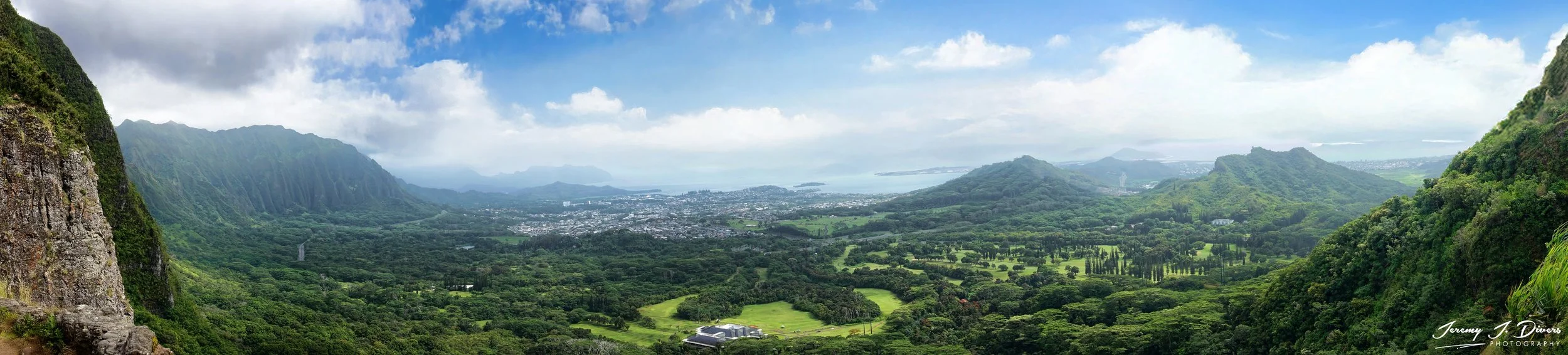 "Majesty of Oahu" Pali Lookout Panorama, Oahu, Hawaii