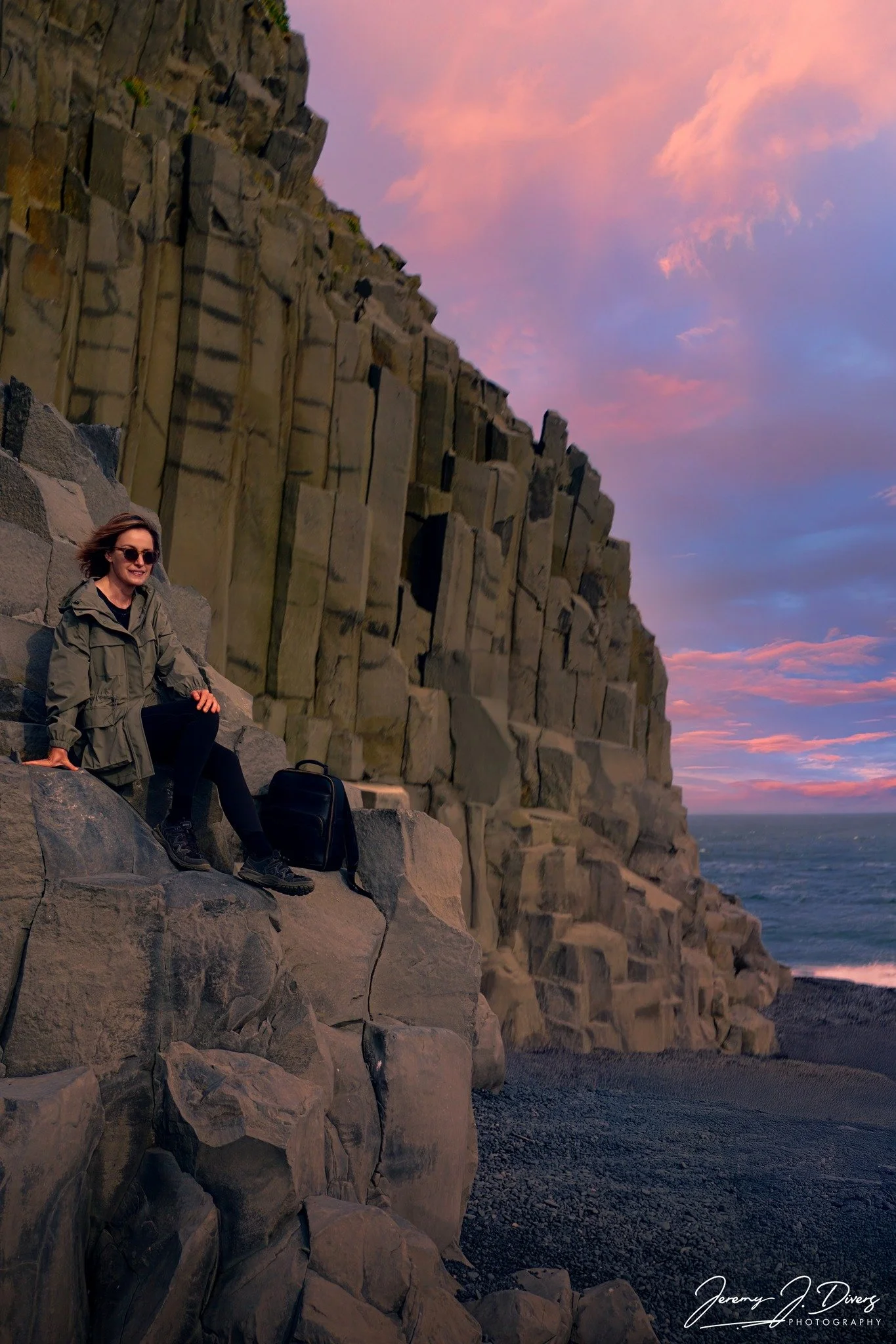 "Sunset Upon the Basalt Columns" Reynisdrangar, Iceland
