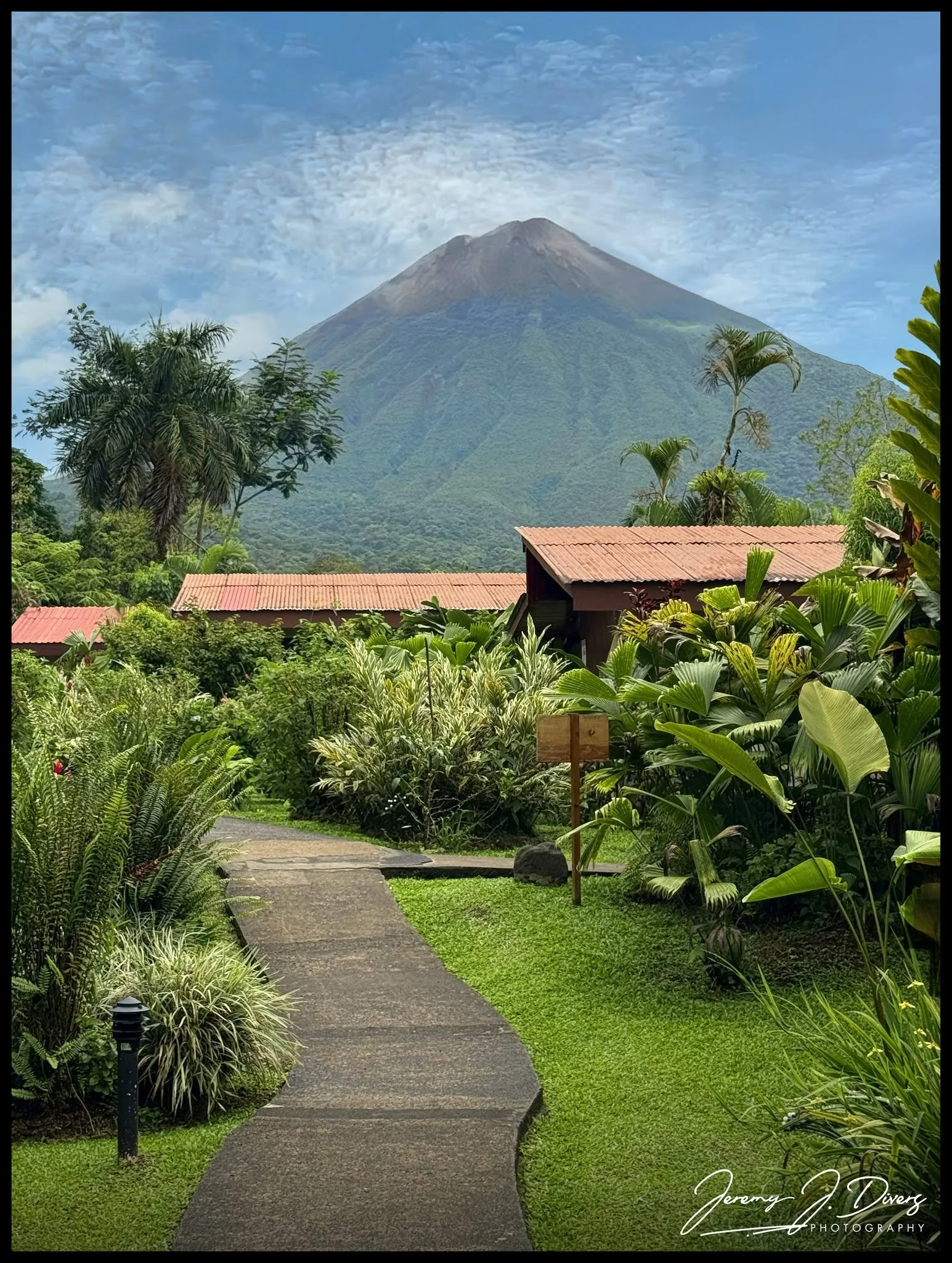 "Arsenal Volcano from the Catarata Eco-Lodge," La Fortuna, Costa Rica