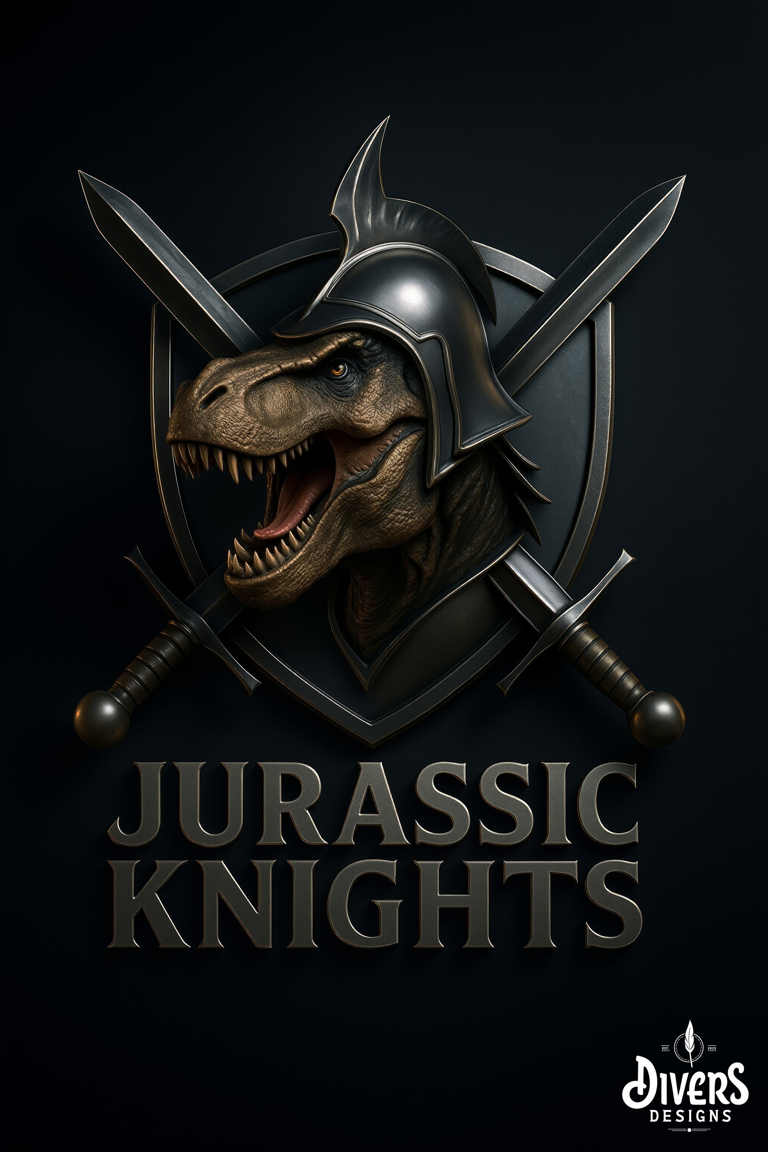 "Jurassic Knights Logo" (Whiplash, Tyrant, Armos, Stampede, Talon'Zal, Sky Razor, Stonebreaker and Krakenaught)