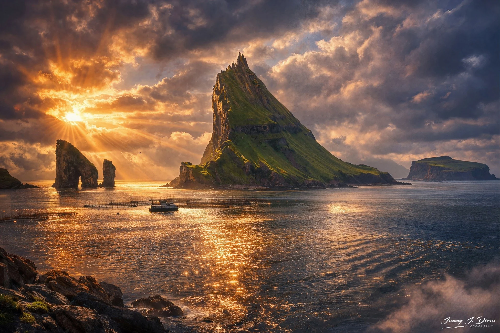 “Citadel of Light” Drangarnir and the Islet of Tindhólmur, Faroe Islands