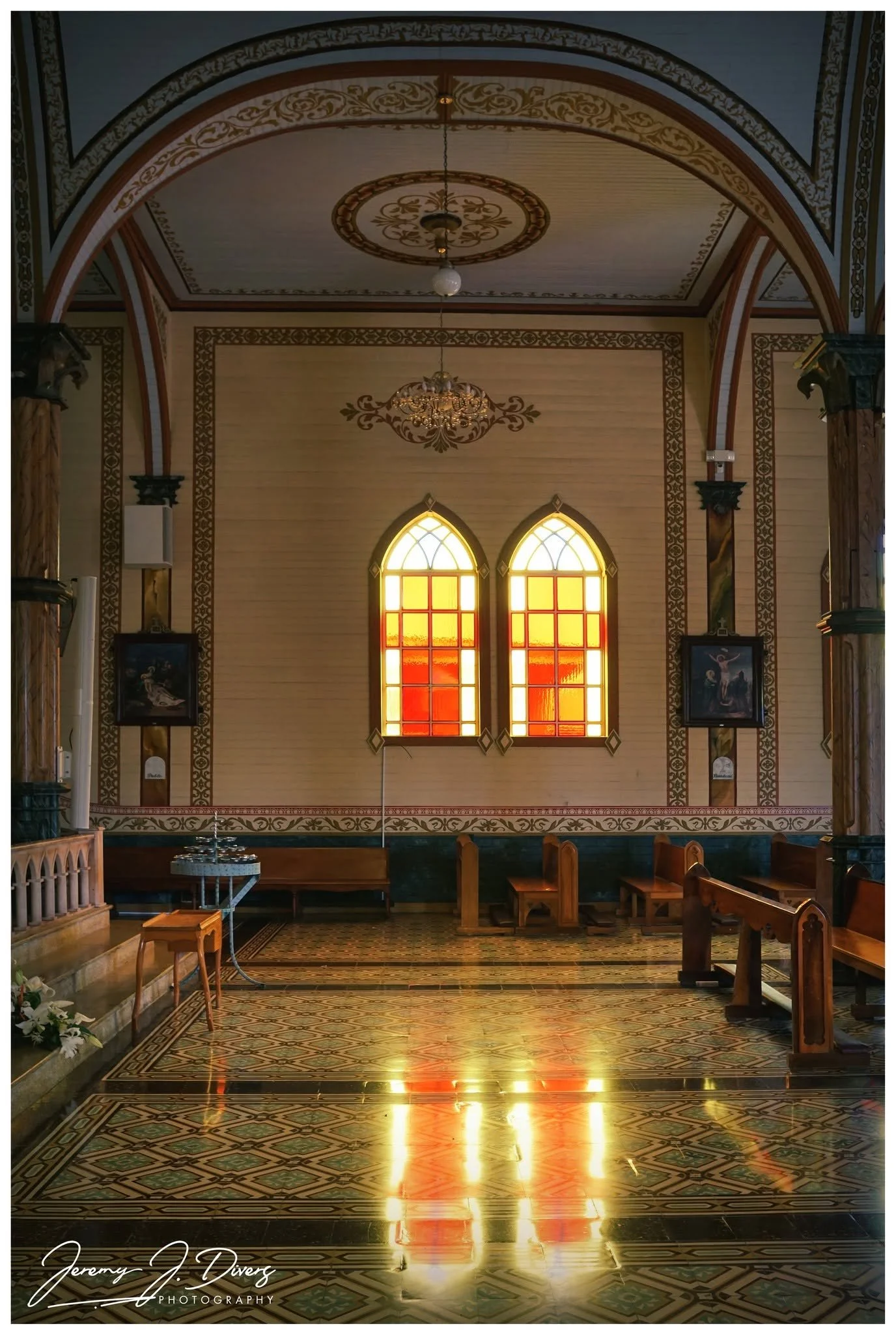 "Light Across the Chapel Floor" (A) Zarcero, Costa Rica