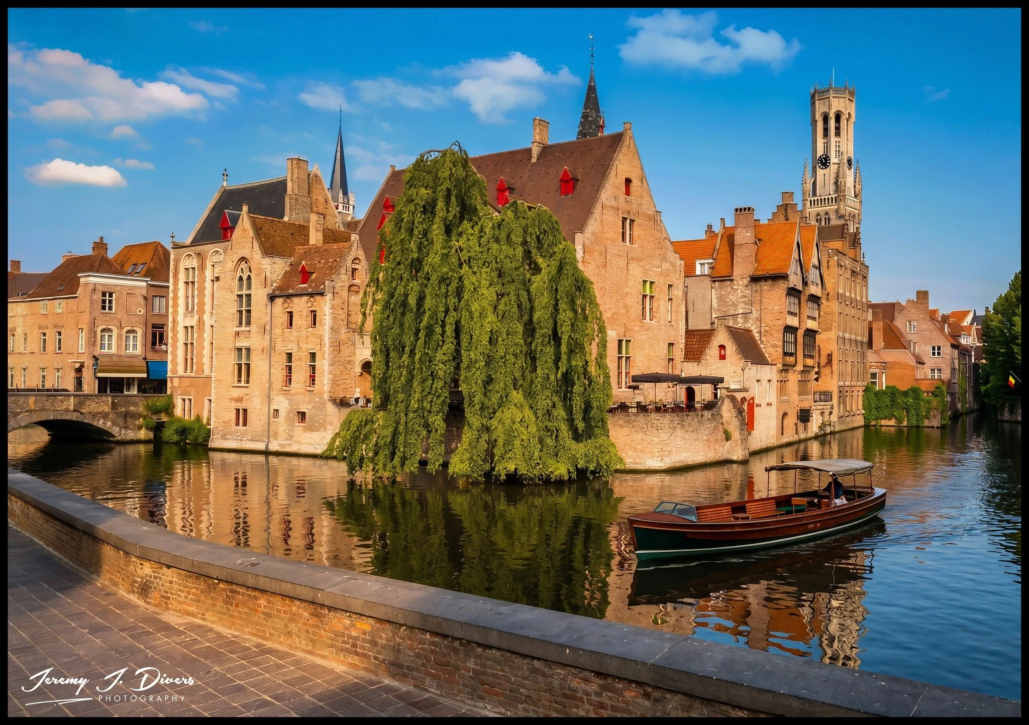"Rozenhoedkaai" (Quay of the Rosary) Bruges, Belgium,