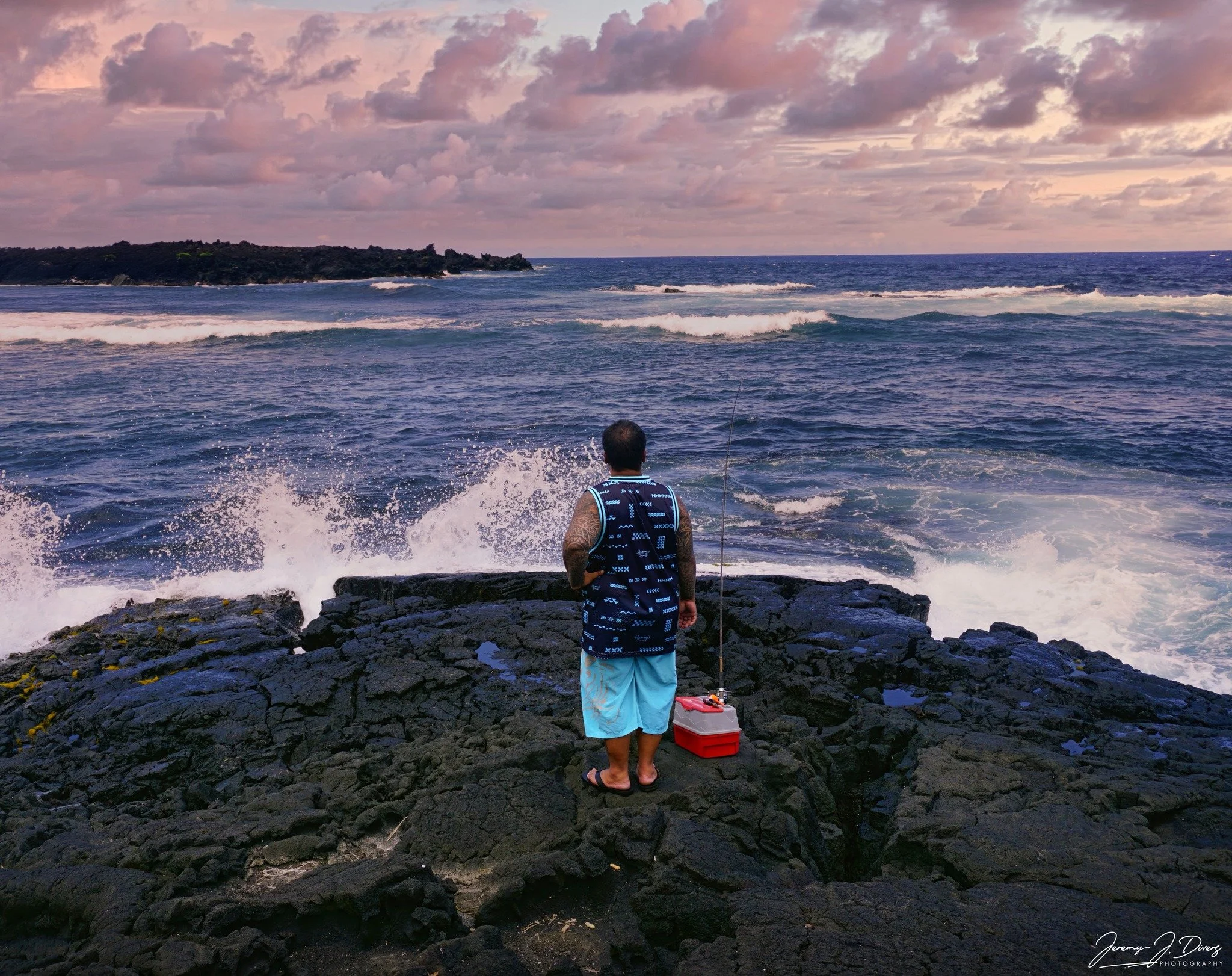 "The Fisherman" Punaluʻu Beach, Big Island, Hawaii