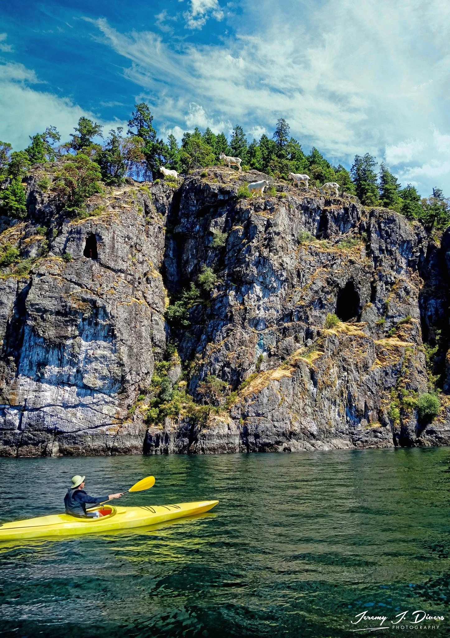 "Kayaking to Mountain Goat Isle" Vancouver Island, British Columbia, Canada